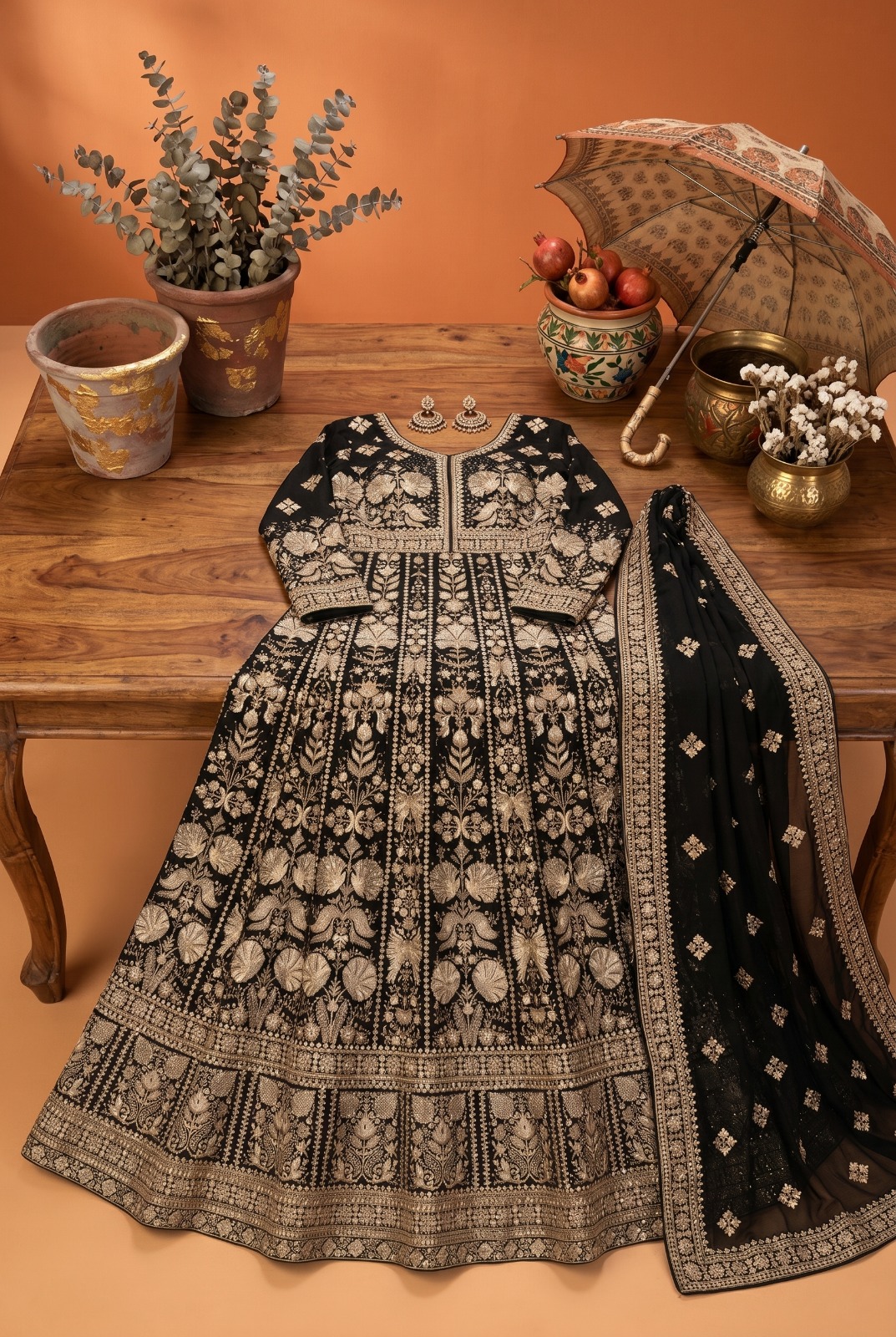 Aahira 30001 To 30002 Georgette Embroidered Designer Gown Set — Wholesale Designer Salwar Suits, Vardan Ethnic wholesale from Surat — view 2