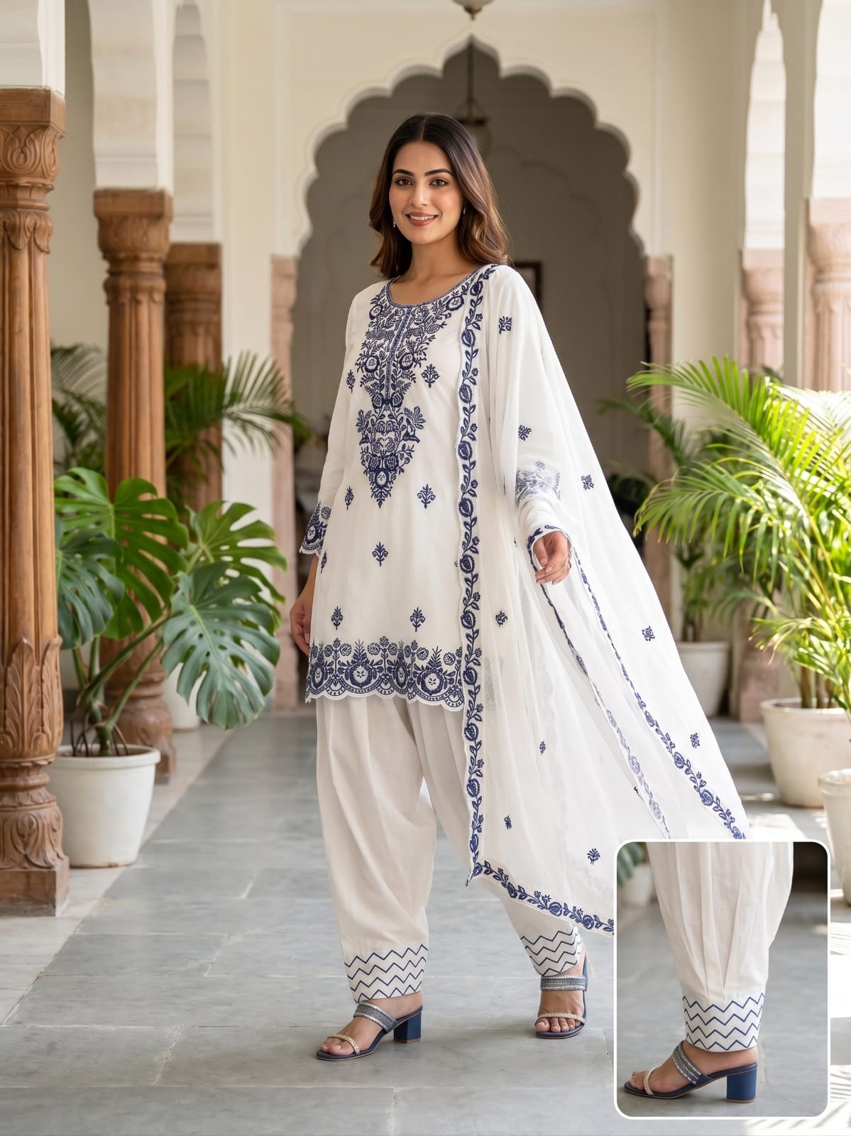 Afsana Rishika Farshi Viscose Rayon Embroidered Salwar Suit — Wholesale Salwar Suits, MPA wholesale from Surat — view 2