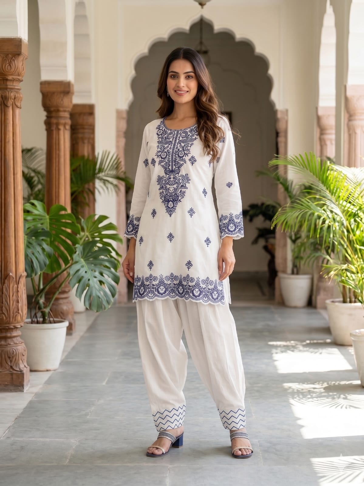 Afsana Rishika Farshi Viscose Rayon Embroidered Salwar Suit — Wholesale Salwar Suits, MPA wholesale from Surat — view 5