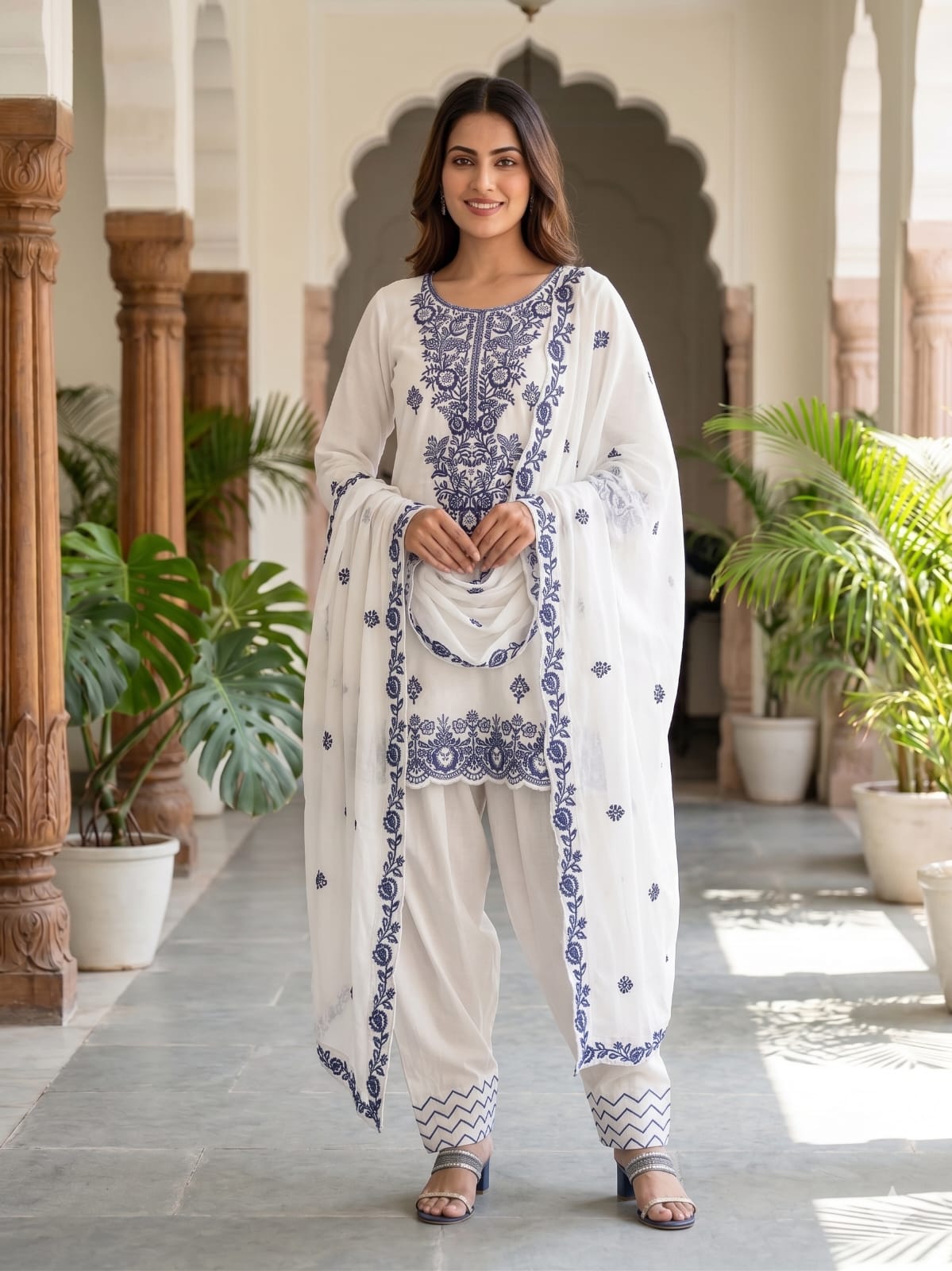 Afsana Rishika Farshi Viscose Rayon Embroidered Salwar Suit