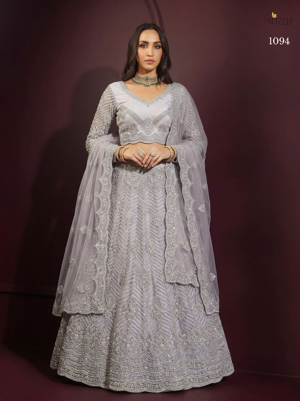 Alizeh 1091 To 1095 Butterfly Net Designer Lehenga Choli Set