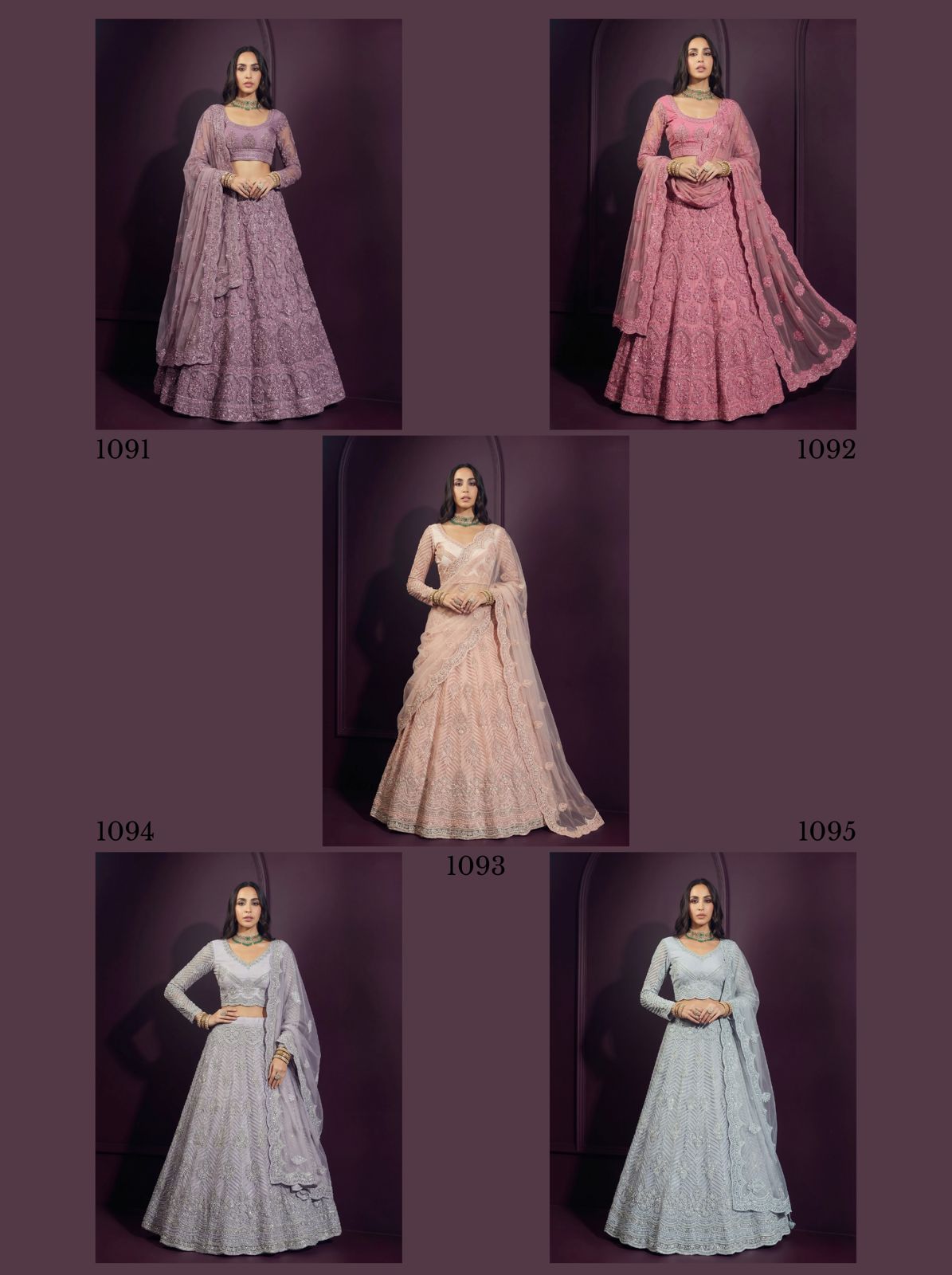Alizeh 1091 To 1095 Butterfly Net Designer Lehenga Choli Set — Wholesale Lehenga, Alizeh wholesale from Surat — view 2