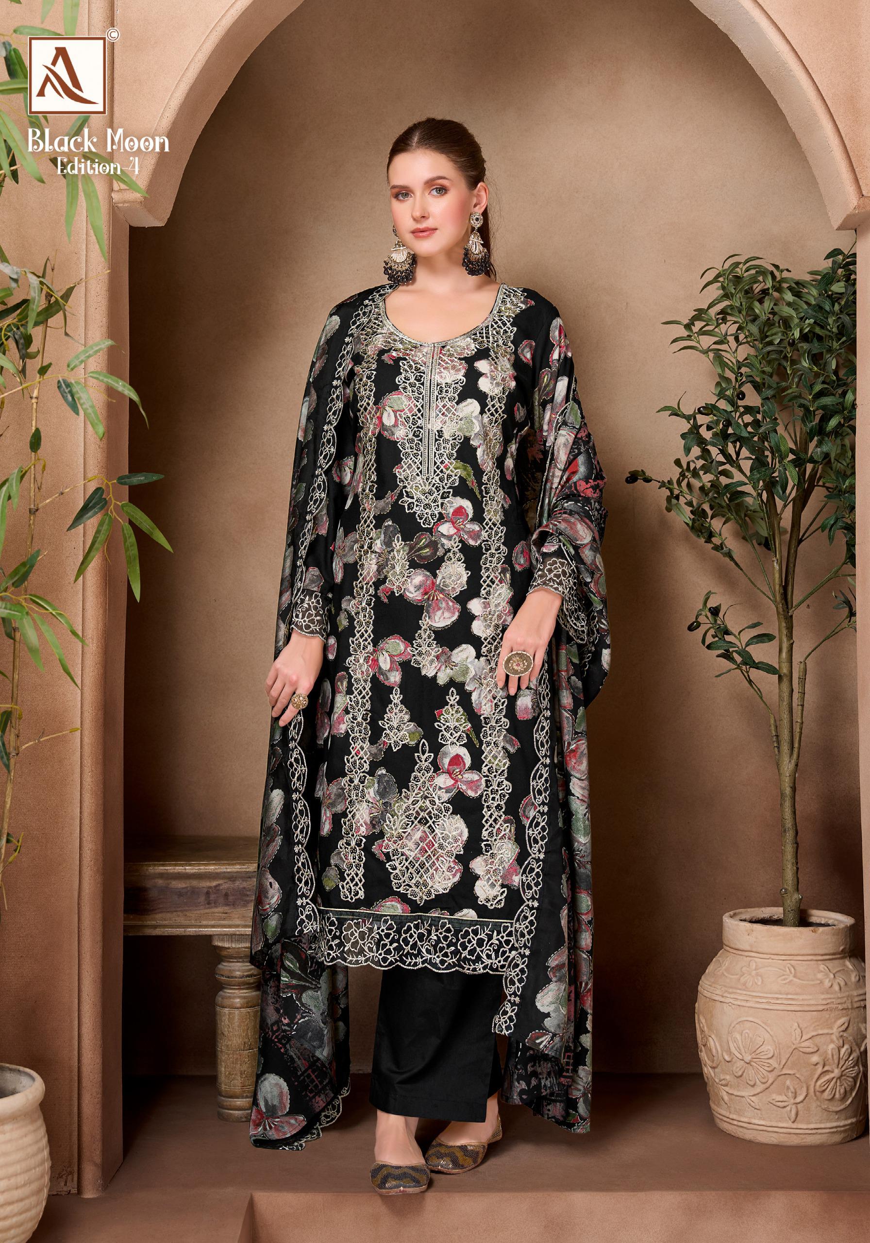 Alok Black Diamond Edition Vol 04 Viscose Printed Dress Material — Wholesale Dress Material, Alok Suit wholesale from Surat — view 6