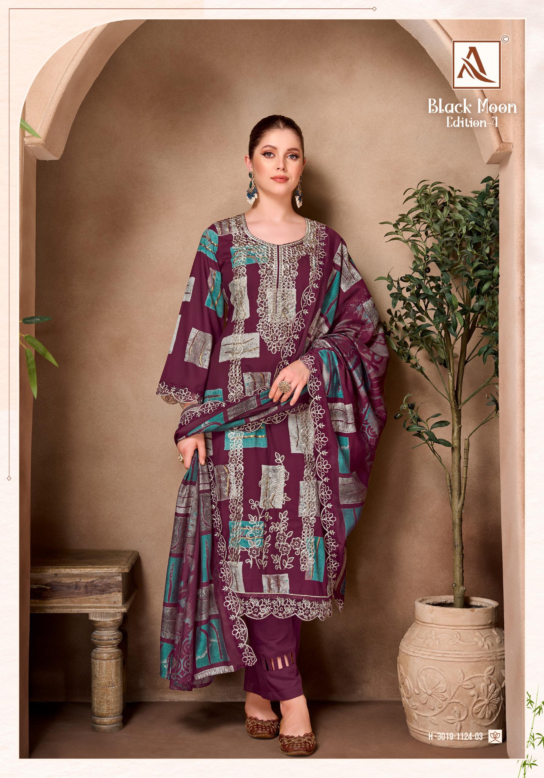 Alok Black Diamond Edition Vol 04 Viscose Printed Dress Material — Wholesale Dress Material, Alok Suit wholesale from Surat — view 5