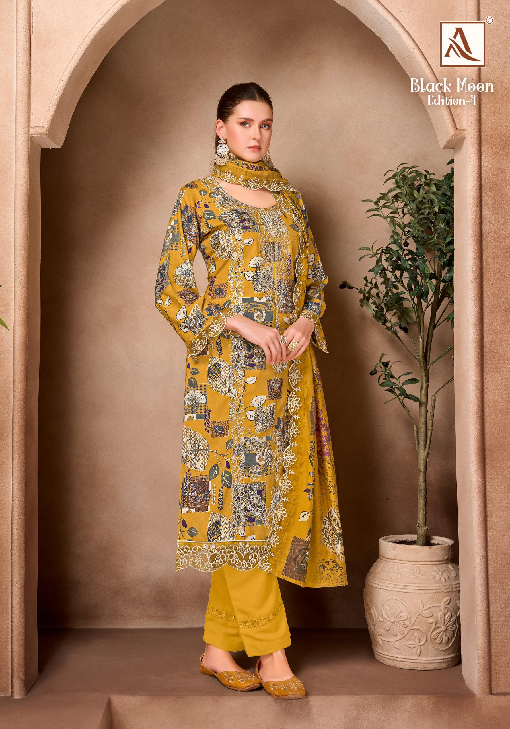 Alok Black Diamond Edition Vol 04 Viscose Printed Dress Material — Wholesale Dress Material, Alok Suit wholesale from Surat — view 2