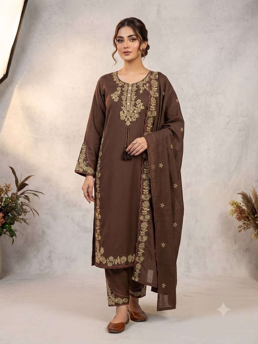 BE 473 Roman Silk Designer Top Palazzo Suit with Dupatta Set — Wholesale Readymade Suit, Vardan Ethnic wholesale from Surat — view 4