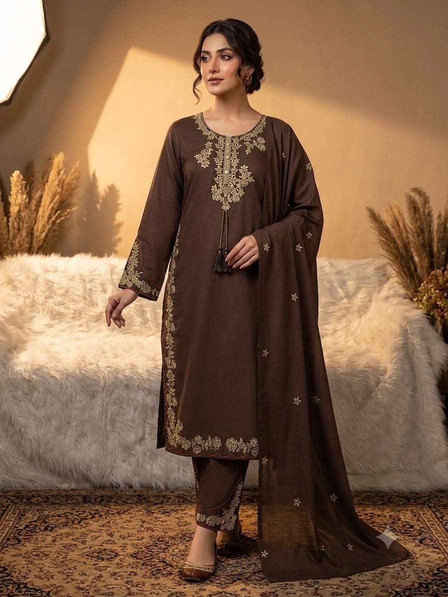BE 473 Roman Silk Designer Top Palazzo Suit with Dupatta Set