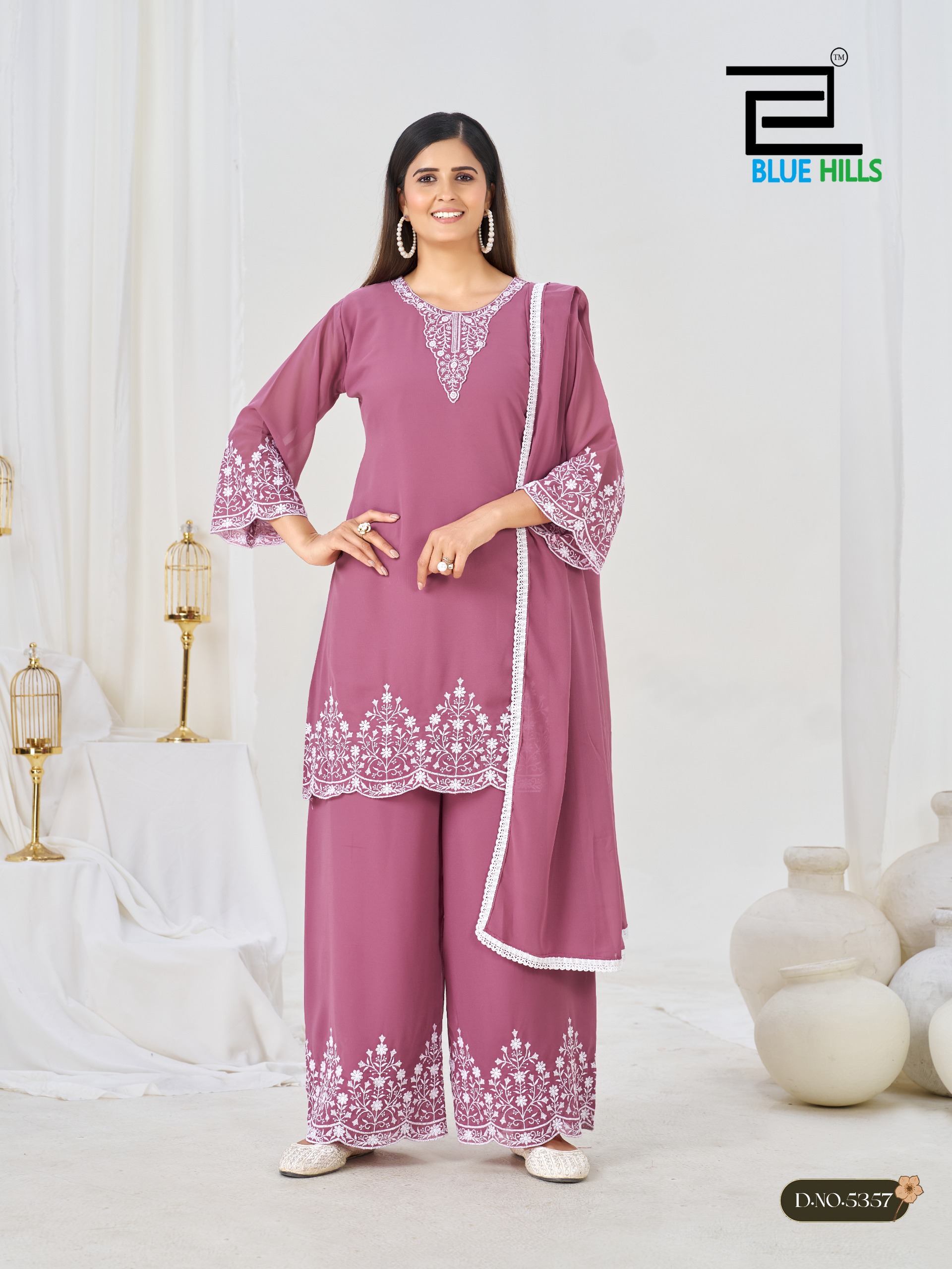 Blue Hills Mahnoor Georgette Thread Worked Salwar Suit