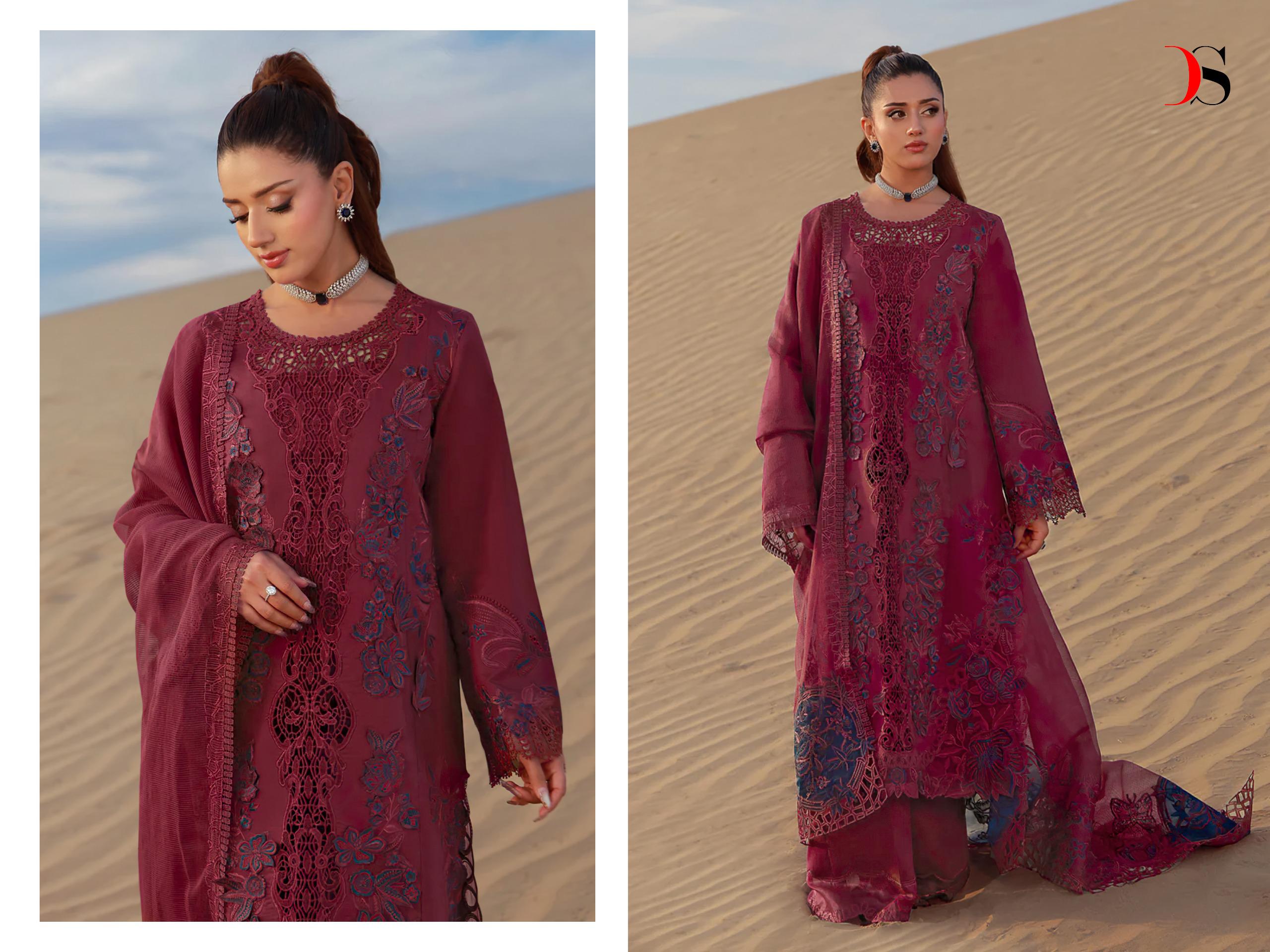Deepsy Rang Rasiya Vol 6 Cotton Embroidered Salwar Suit — Wholesale Salwar Suits, Deepsy wholesale from Surat — view 4