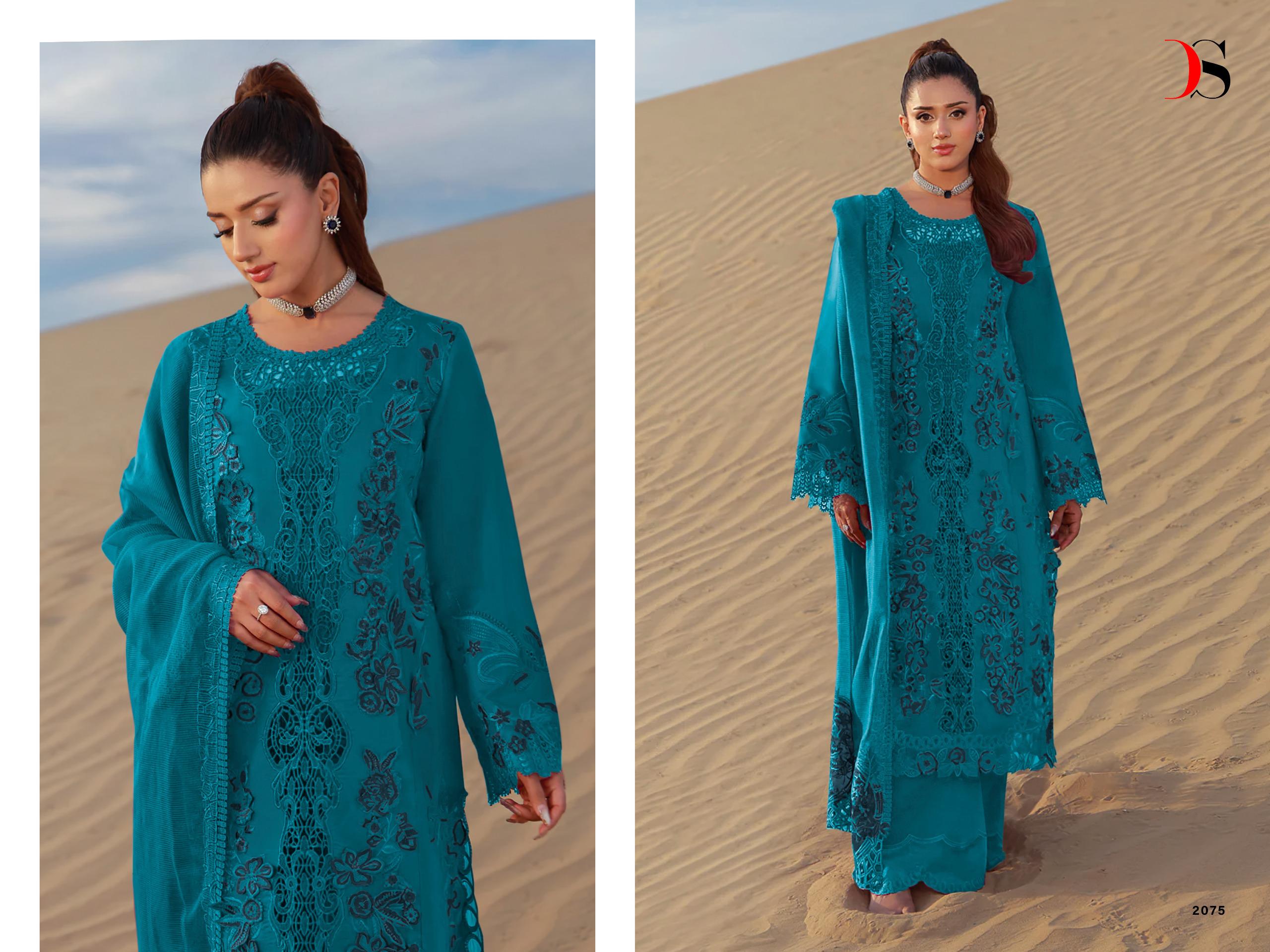 Deepsy Rang Rasiya Vol 6 Cotton Embroidered Salwar Suit — Wholesale Salwar Suits, Deepsy wholesale from Surat — view 2