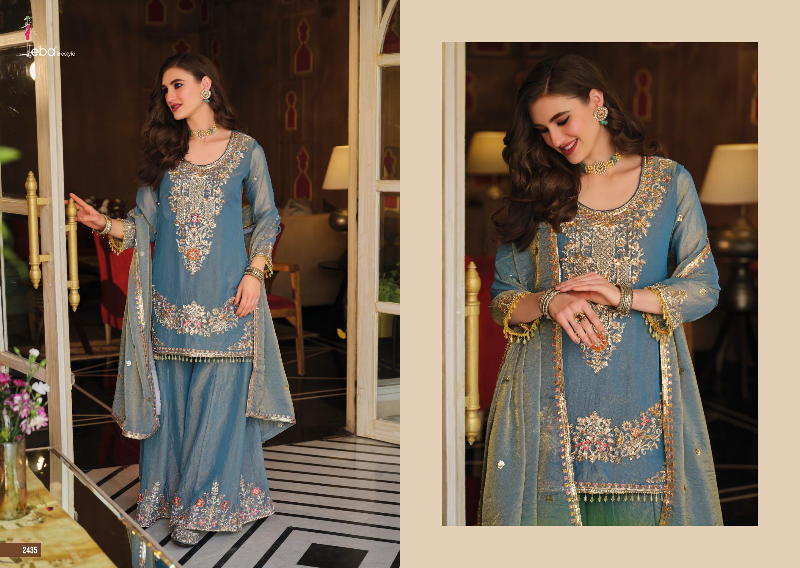 Eba Sofiya Nc Moss Beads Worked Salwar Kameez Collection — Wholesale Designer Salwar Suits, Eba Lifestyle wholesale from Surat — view 3