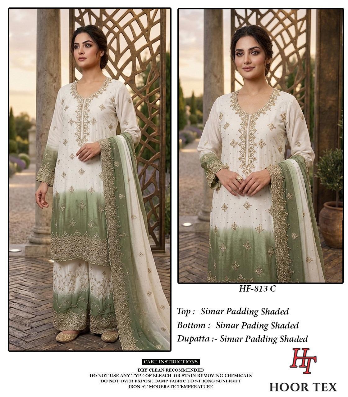 Hoor Tex 813 A To D Simar Padding Shaded Pakistani Salwar Kameez Set — Designer Readymade Suits, hoor Tex wholesale from Surat — view 5