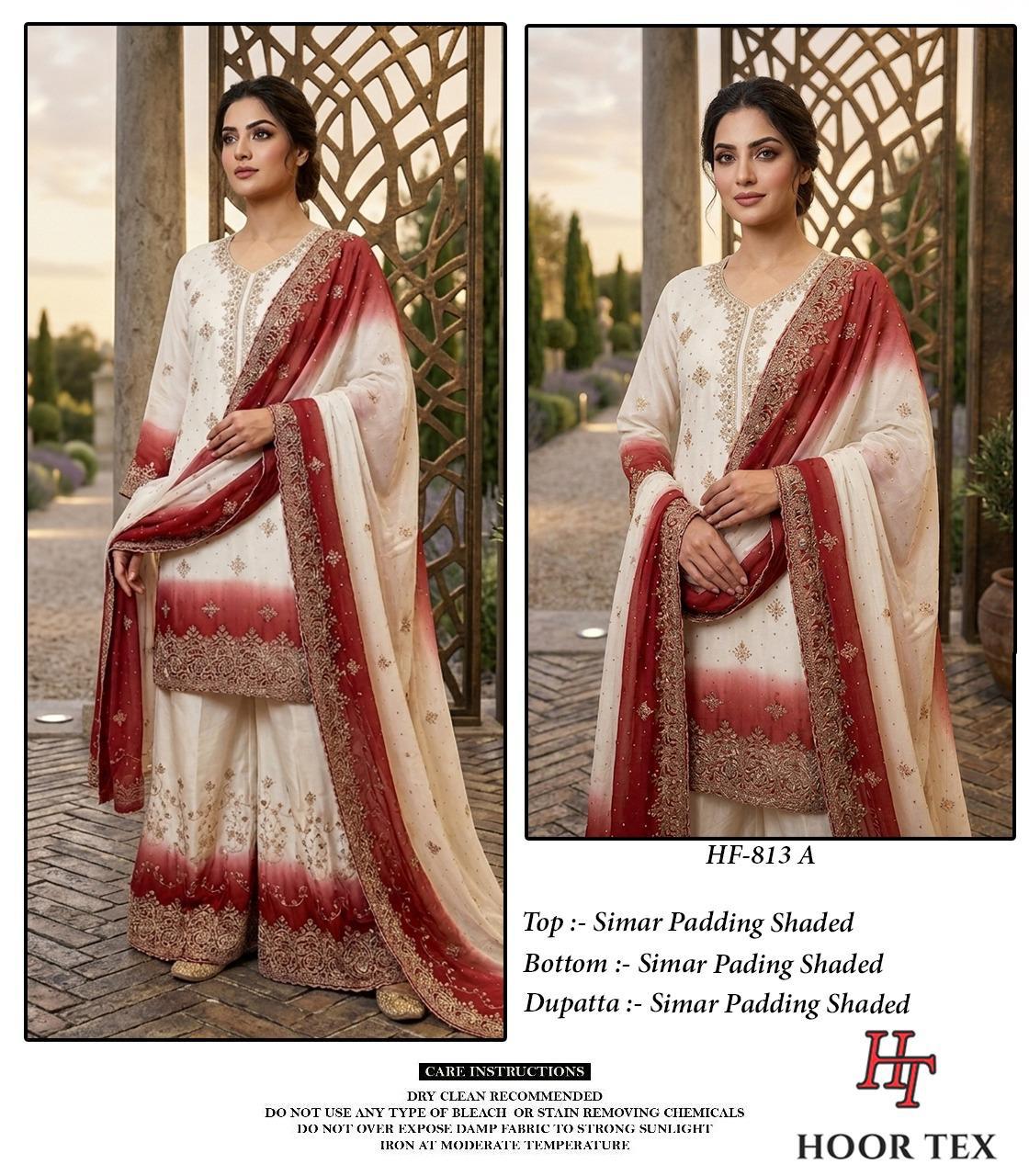 Hoor Tex 813 A To D Simar Padding Shaded Pakistani Salwar Kameez Set