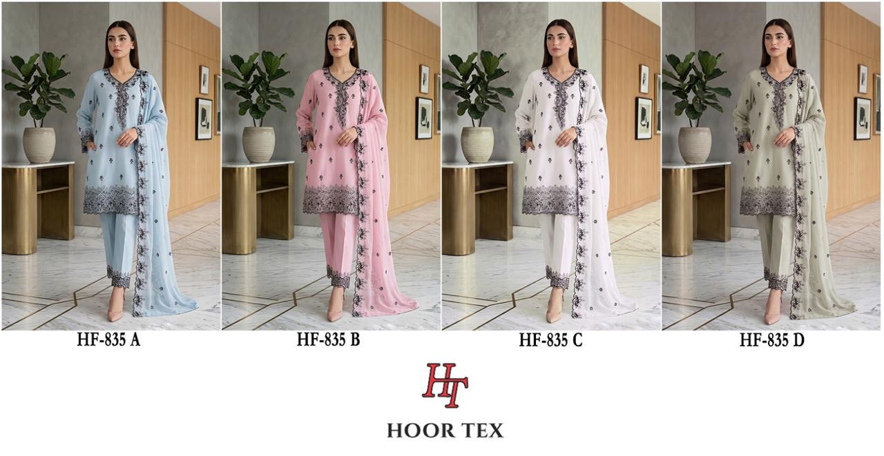 Hoor Tex 835 A To D Georgette Embroidered Salwar Kameez — Designer Readymade Suits, MPA wholesale from Surat — view 3