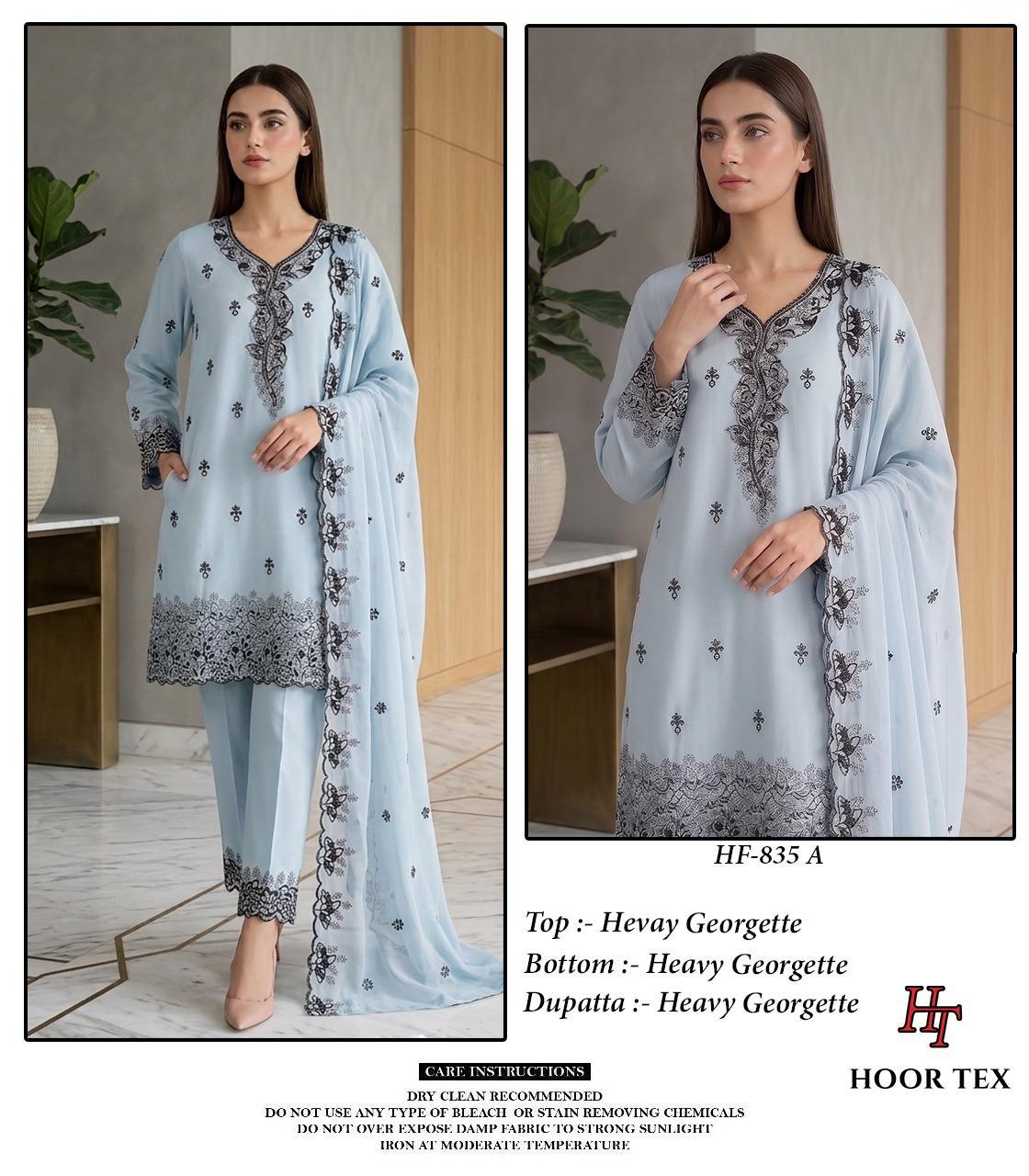 Hoor Tex 835 A To D Georgette Embroidered Salwar Kameez — Designer Readymade Suits, MPA wholesale from Surat — view 9