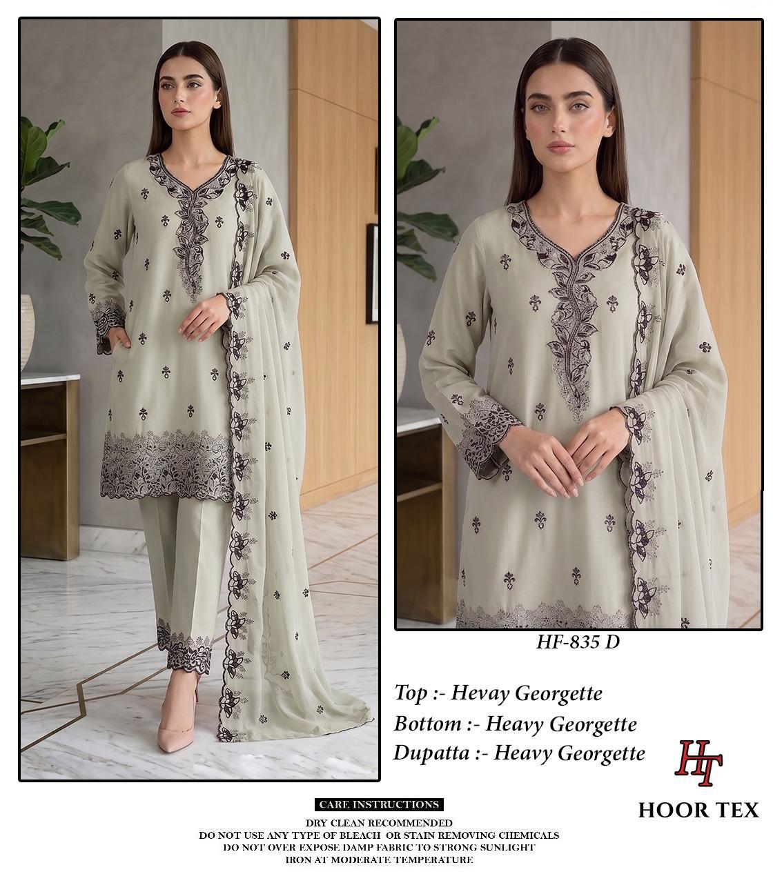 Hoor Tex 835 A To D Georgette Embroidered Salwar Kameez — Designer Readymade Suits, MPA wholesale from Surat — view 8
