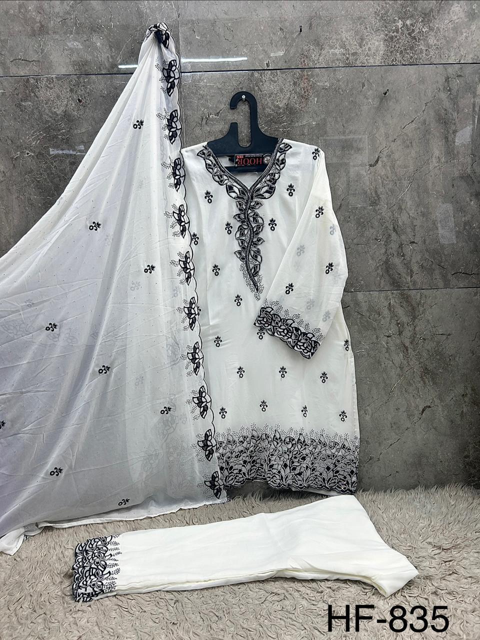 Hoor Tex 835 A To D Georgette Embroidered Salwar Kameez — Designer Readymade Suits, MPA wholesale from Surat — view 6