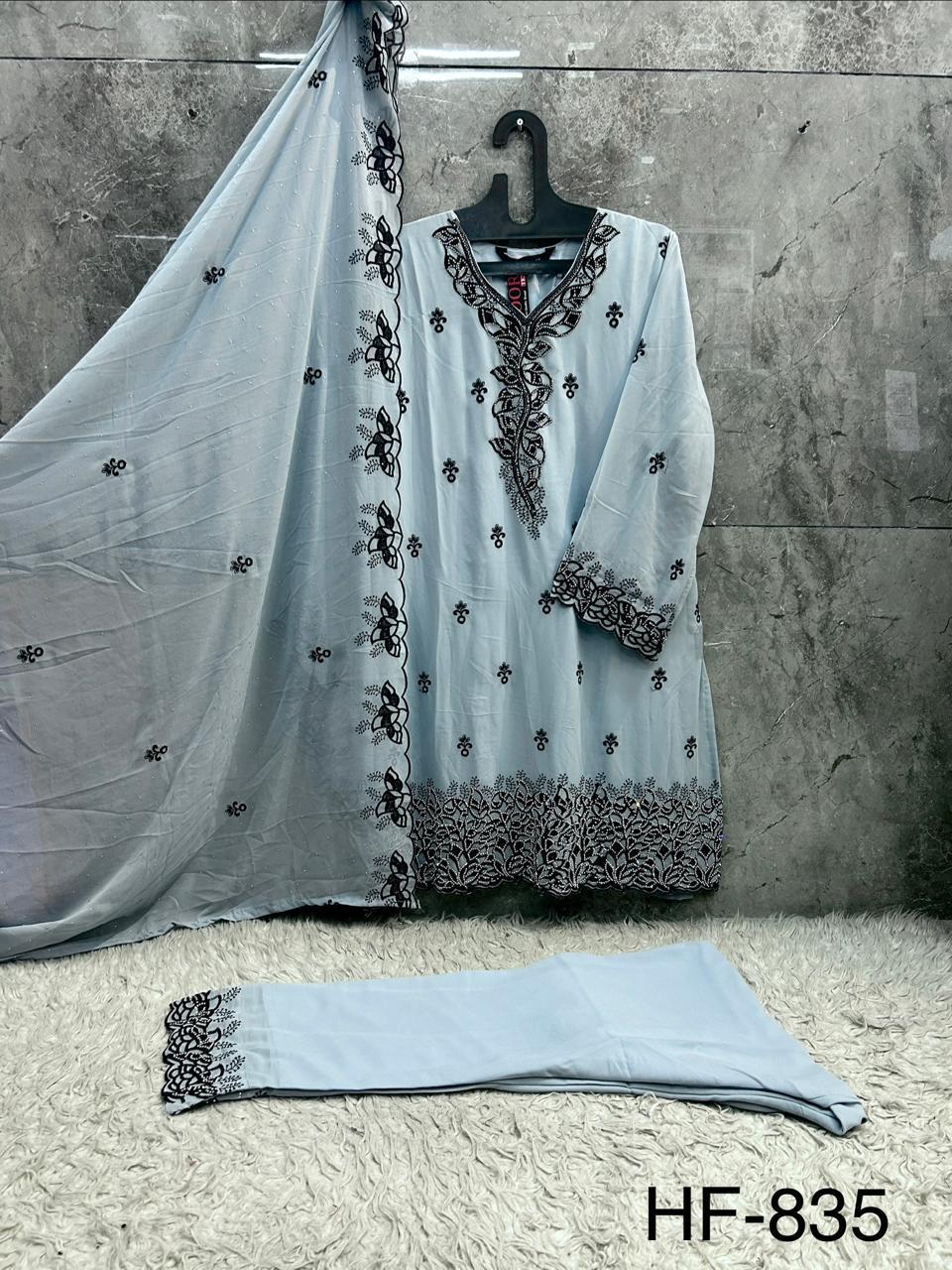 Hoor Tex 835 A To D Georgette Embroidered Salwar Kameez — Designer Readymade Suits, MPA wholesale from Surat — view 5