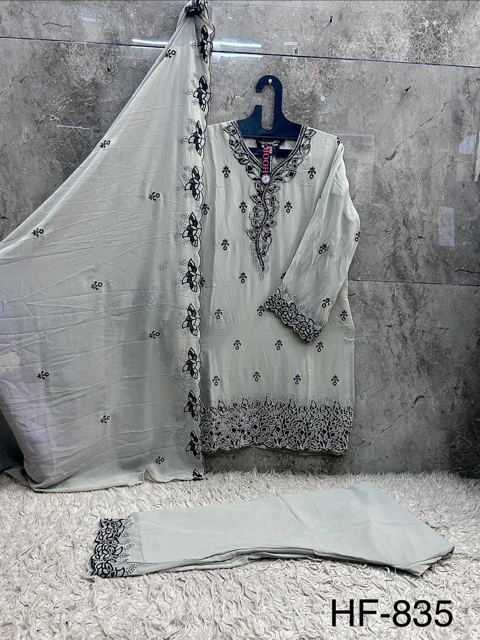 Hoor Tex 835 A To D Georgette Embroidered Salwar Kameez — Designer Readymade Suits, MPA wholesale from Surat — view 4