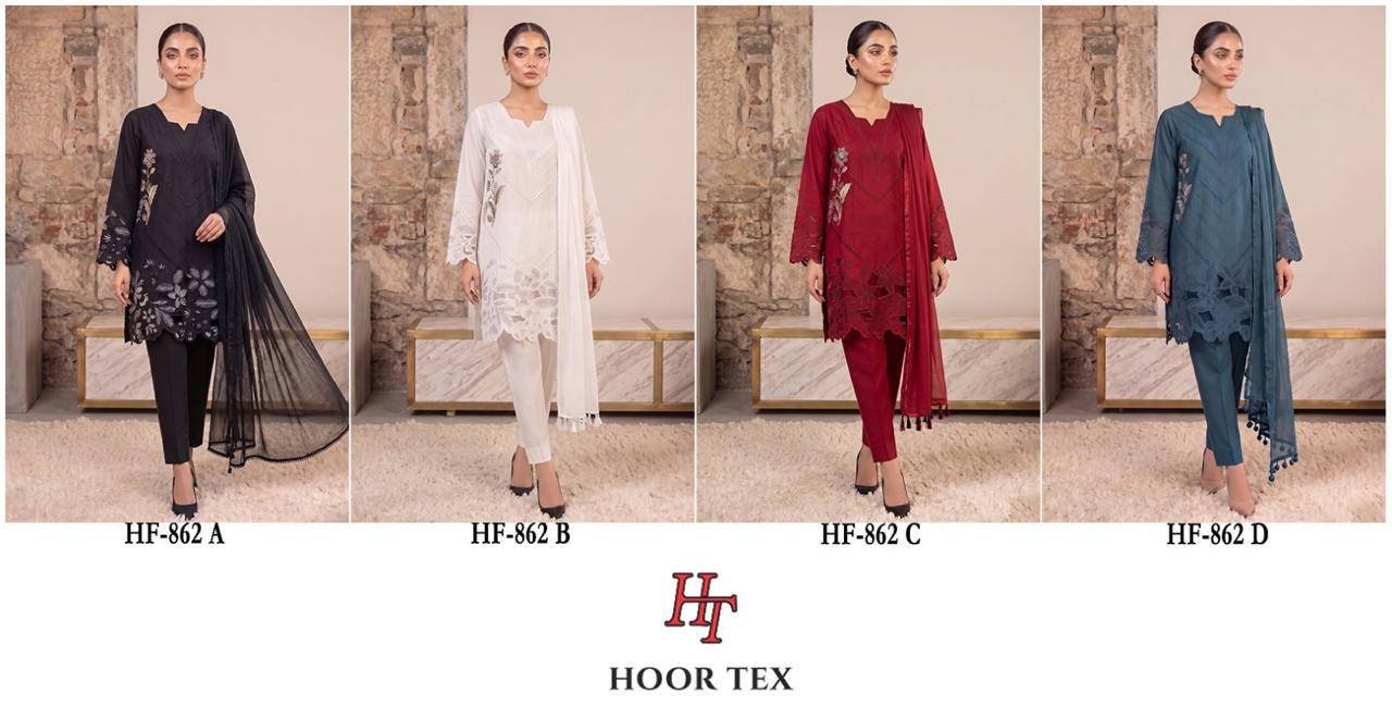 Hoor Tex 862 A To D Cotton Embroidered Pakistani Salwar Suit — Wholesale Readymade Suit, hoor Tex wholesale from Surat — view 8