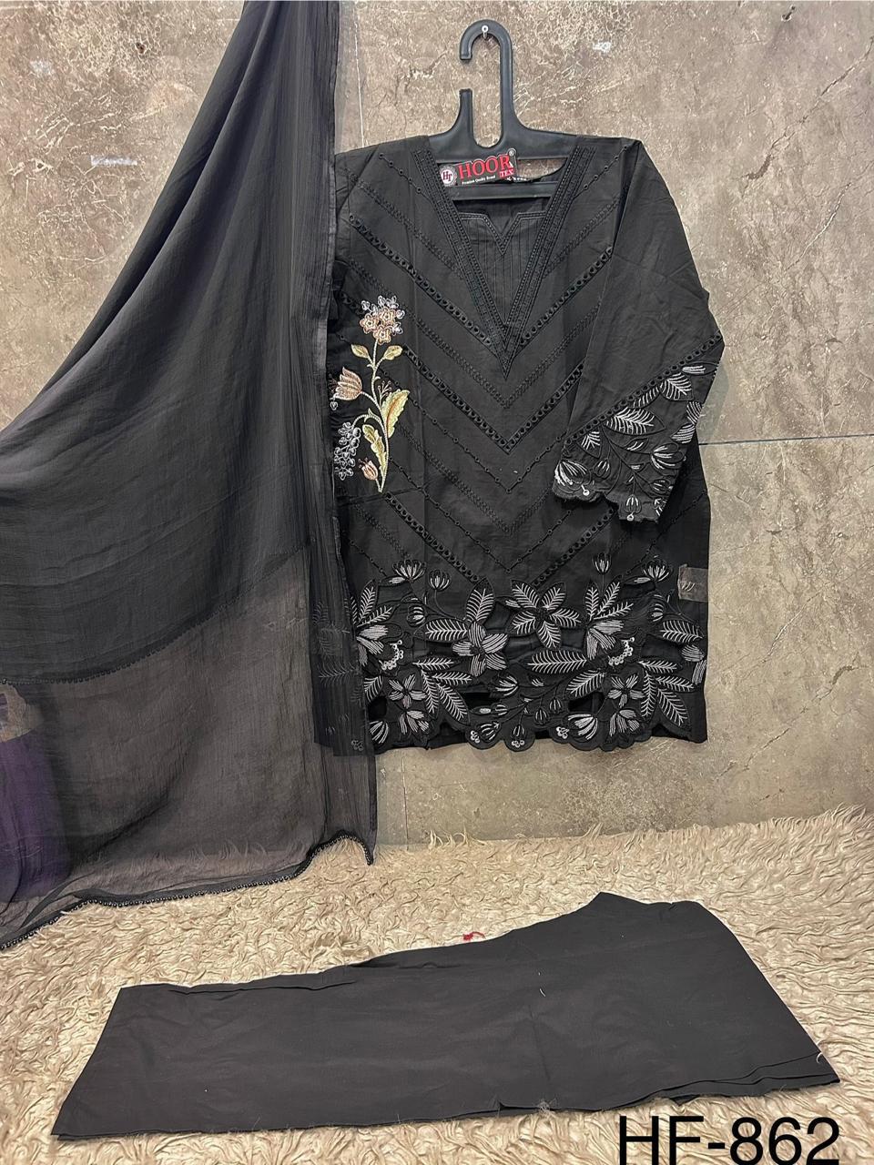 Hoor Tex 862 A To D Cotton Embroidered Pakistani Salwar Suit — Wholesale Readymade Suit, hoor Tex wholesale from Surat — view 2
