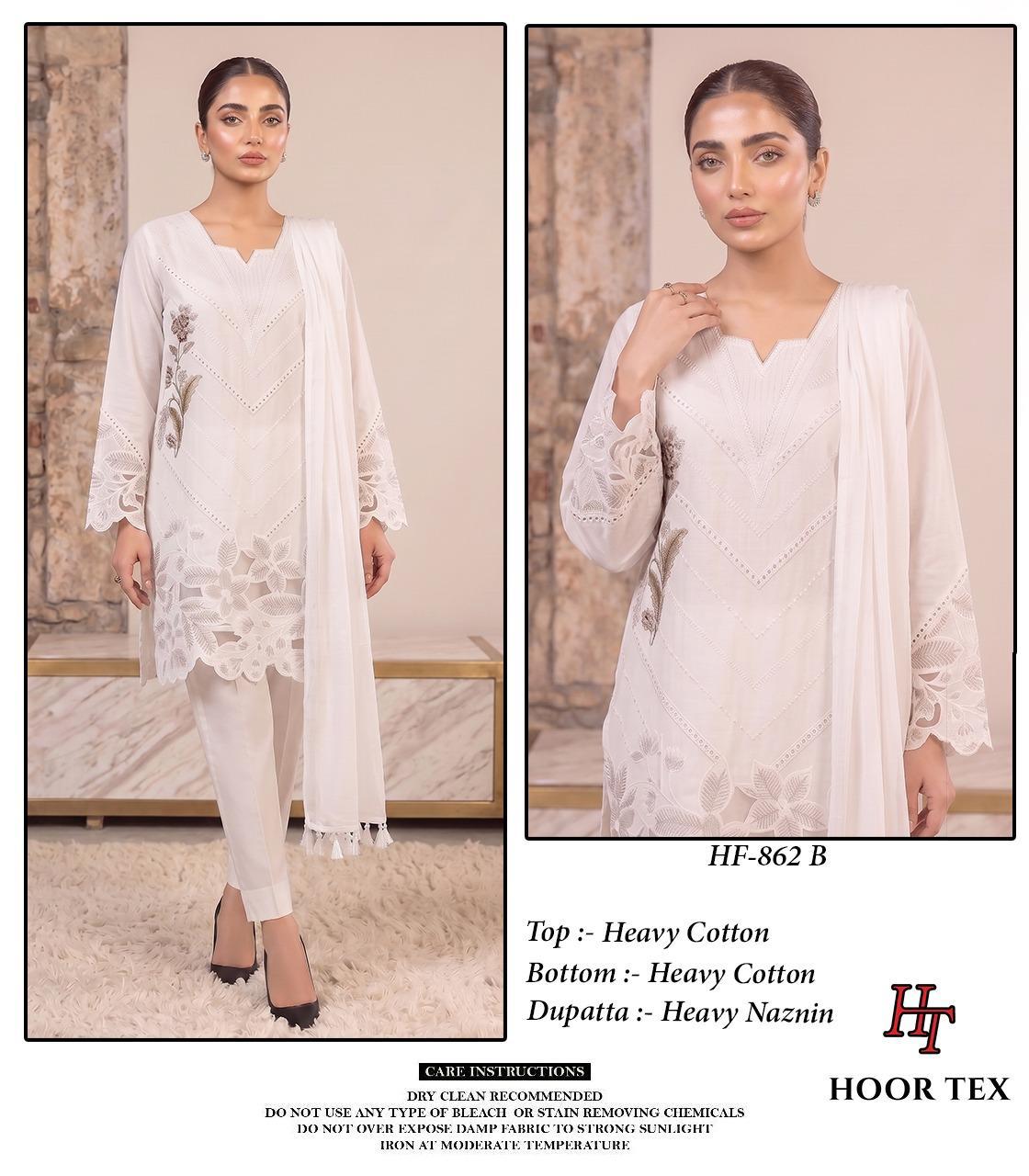 Hoor Tex 862 A To D Cotton Embroidered Pakistani Salwar Suit