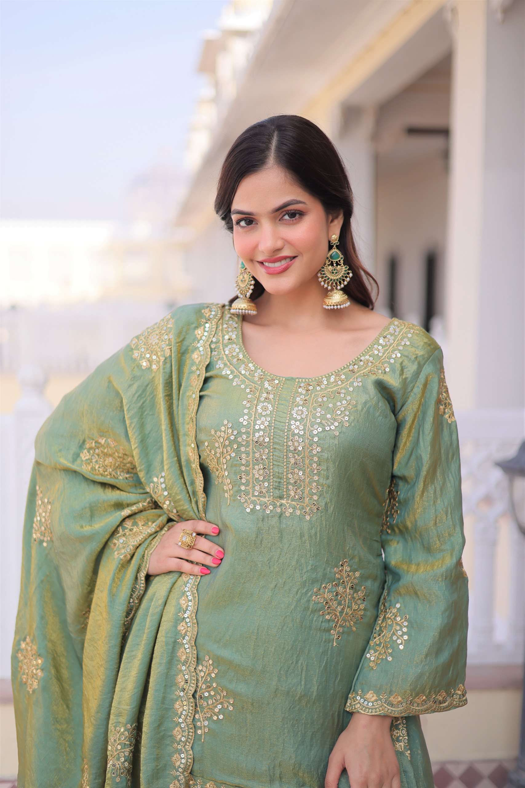 KA 1229 Designer Party Wear Ladies Top Sharara and Dupatta Set
