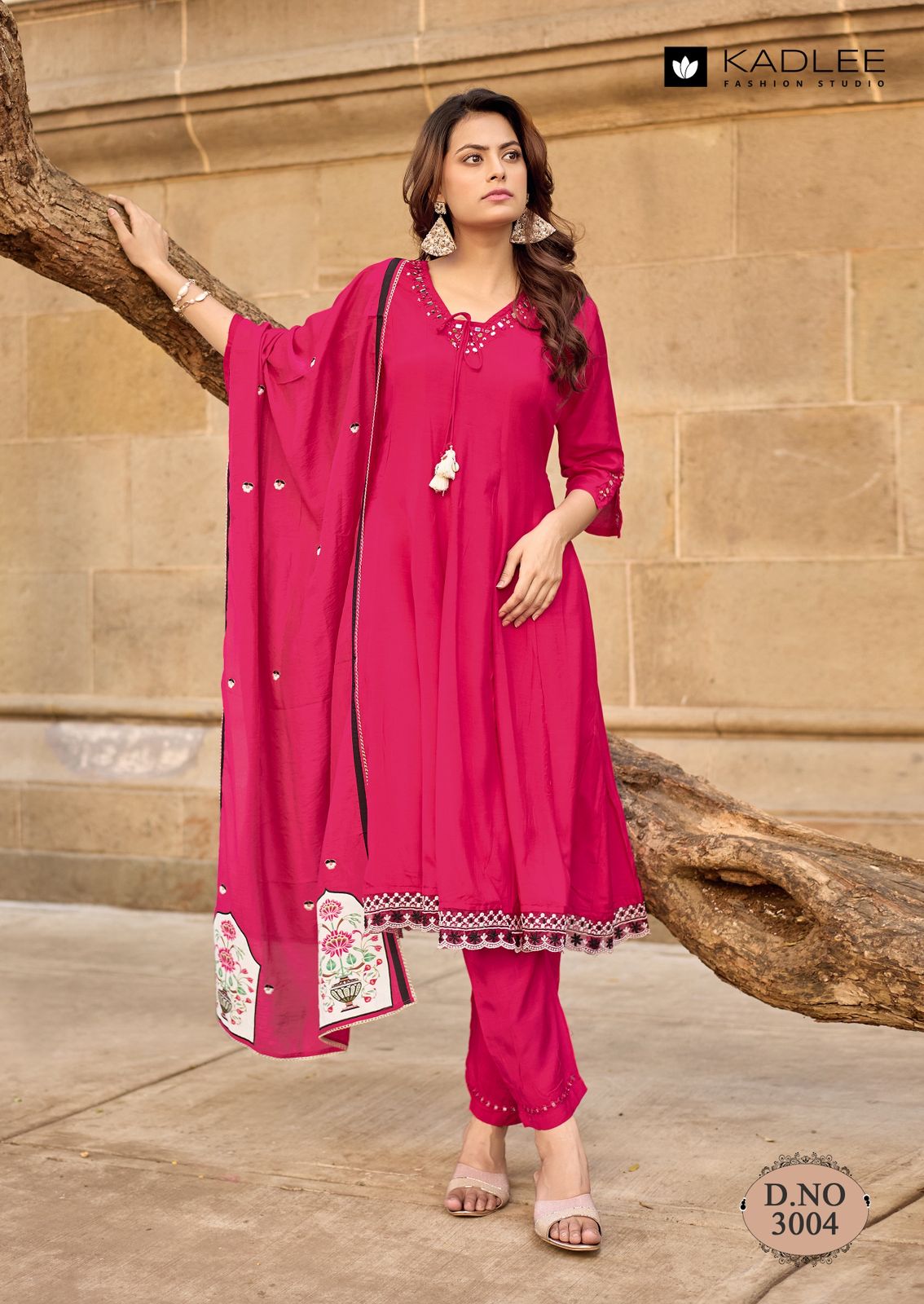 Kadlee Sairaa Muslin Thread Worked Readymade Salwar Suit — Wholesale Readymade Suit, MPA wholesale from Surat — view 6