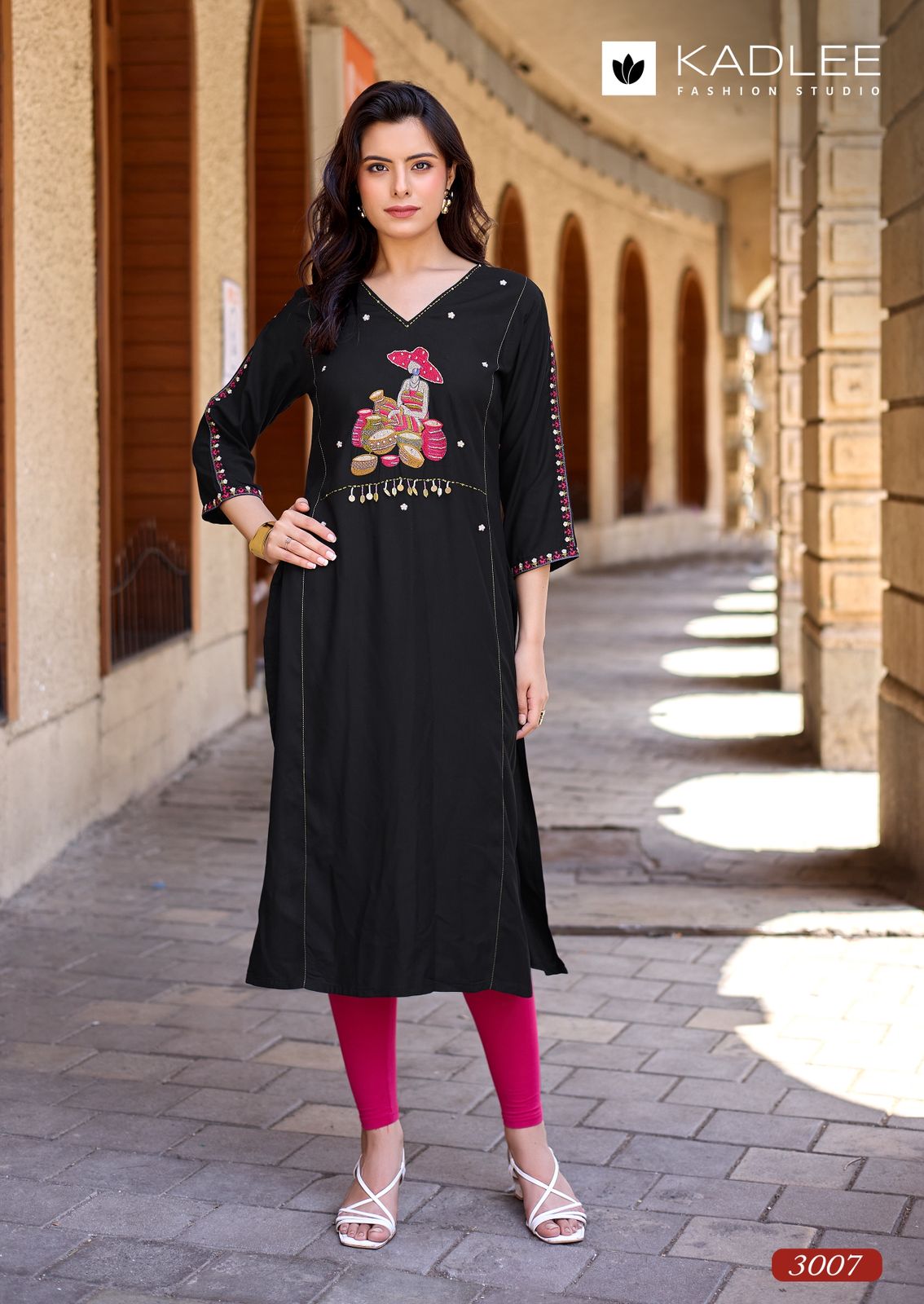 Kadlee Yashvi Vol 2 Rayon Thread Worked Kurti Catalog — Wholesale Kurtis, Kadlee Fashion wholesale from Surat — view 4