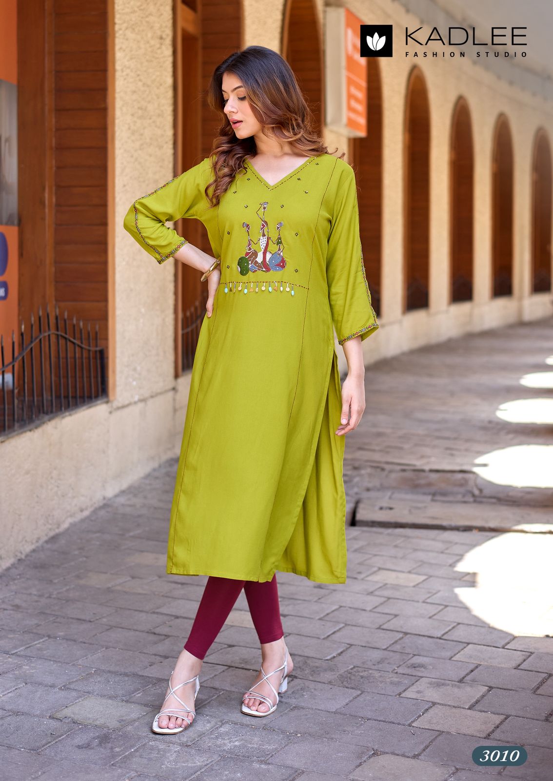 Kadlee Yashvi Vol 2 Rayon Thread Worked Kurti Catalog — Wholesale Kurtis, Kadlee Fashion wholesale from Surat — view 2