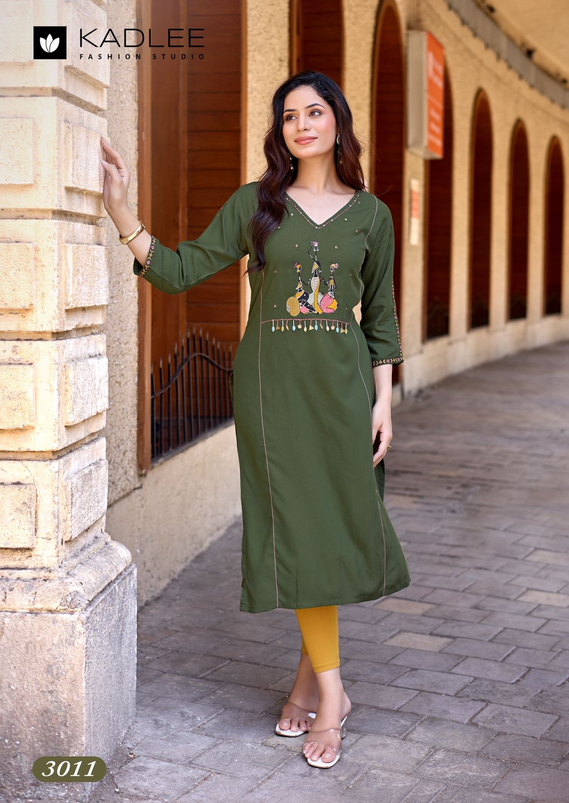 Kadlee Yashvi Vol 2 Rayon Thread Worked Kurti Catalog — Wholesale Kurtis, Kadlee Fashion wholesale from Surat — view 7