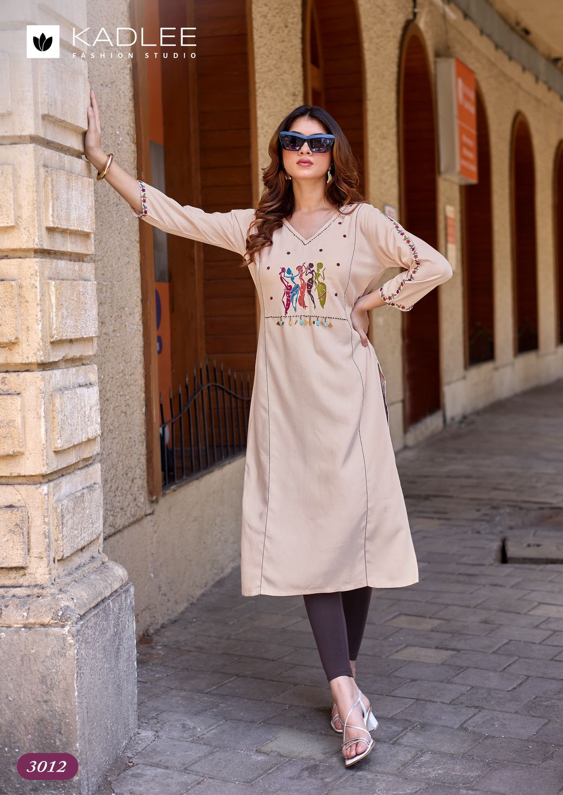 Kadlee Yashvi Vol 2 Rayon Thread Worked Kurti Catalog — Wholesale Kurtis, Kadlee Fashion wholesale from Surat — view 6