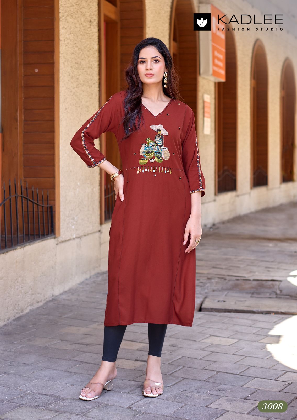 Kadlee Yashvi Vol 2 Rayon Thread Worked Kurti Catalog