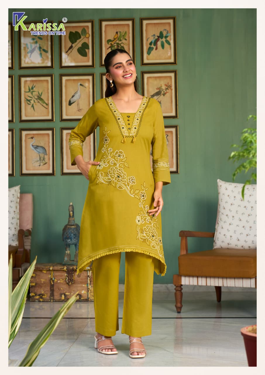 Karissa Amrita Bombay Cotton Handworked Kurti With Bottom Set