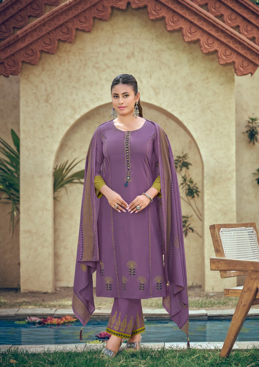 Karissa Kanika Premium Pure Heavy Bombay Cotton Readymade Suit — Wholesale Readymade Suit, Karissa wholesale from Surat — view 3