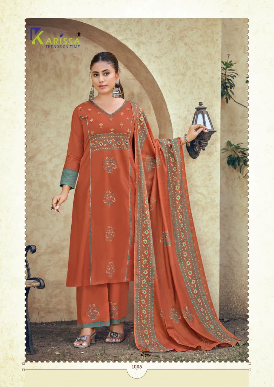 Karissa Kanika Premium Pure Heavy Bombay Cotton Readymade Suit