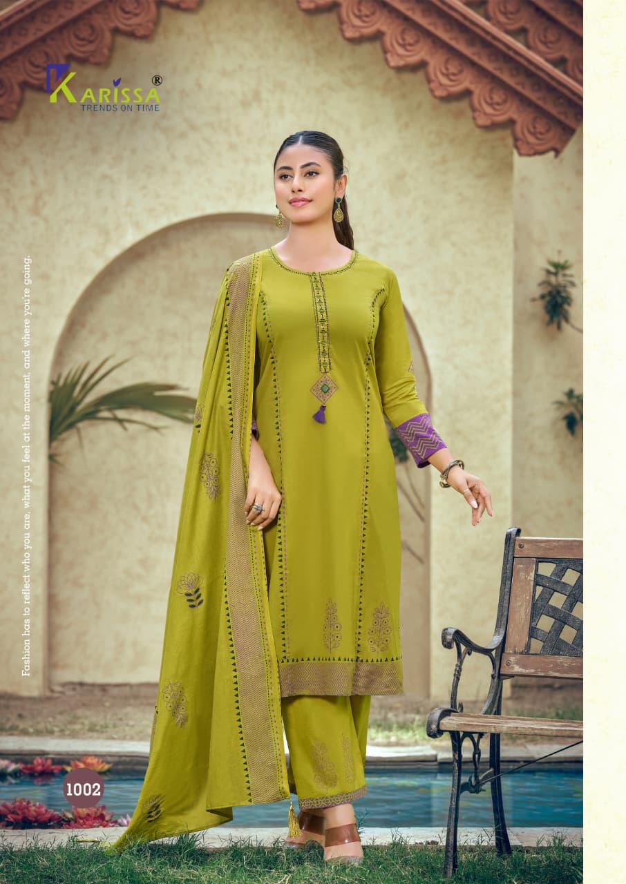 Karissa Kanika Premium Pure Heavy Bombay Cotton Readymade Suit — Wholesale Readymade Suit, Karissa wholesale from Surat — view 7