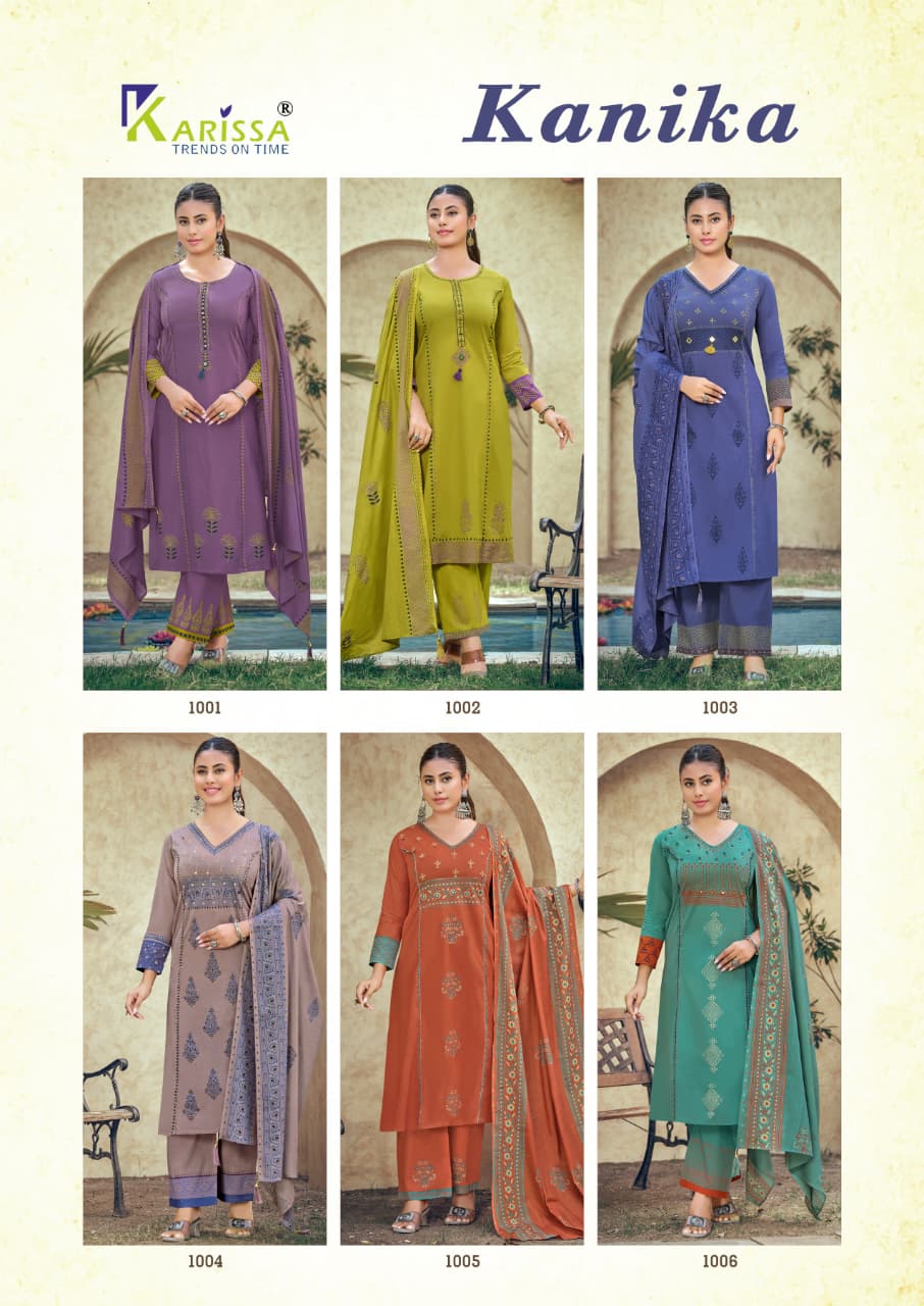Karissa Kanika Premium Pure Heavy Bombay Cotton Readymade Suit — Wholesale Readymade Suit, Karissa wholesale from Surat — view 5