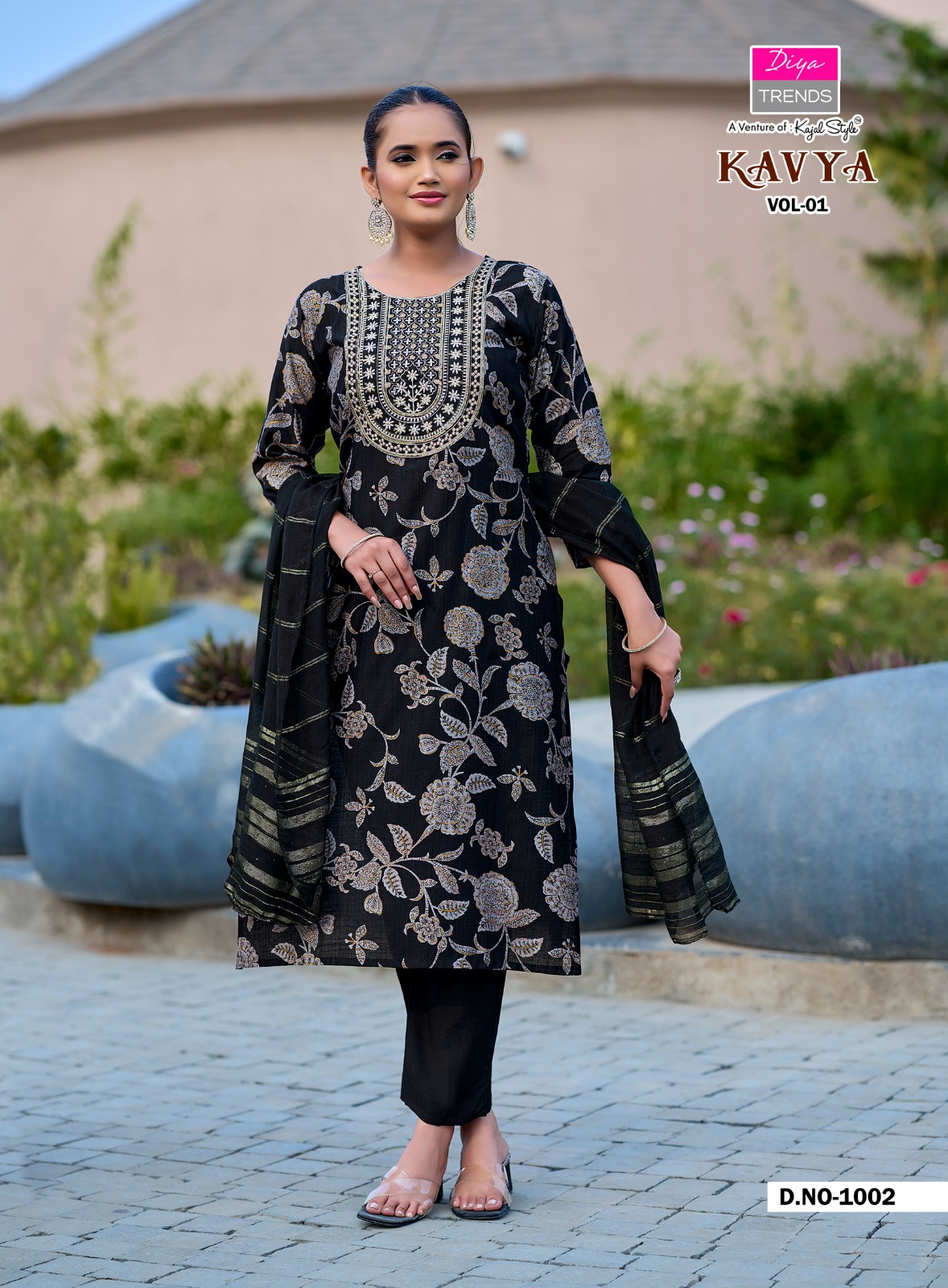 Kavya Vol 1 By Diya Trends Printed Readymade Salwar Suit — Wholesale Kurtis, Diya Trends wholesale from Surat — view 3