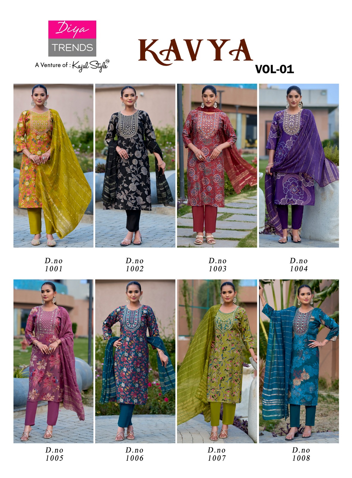 Kavya Vol 1 By Diya Trends Printed Readymade Salwar Suit — Wholesale Kurtis, Diya Trends wholesale from Surat — view 5