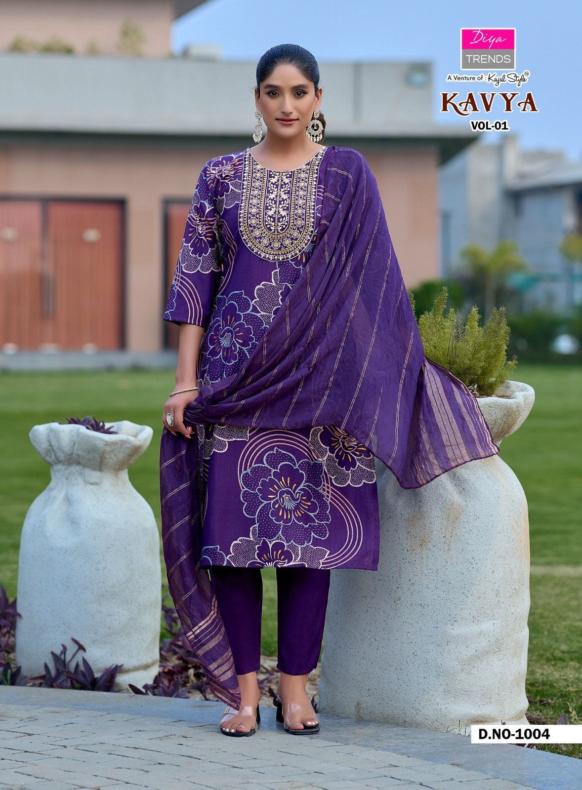 Kavya Vol 1 By Diya Trends Printed Readymade Salwar Suit — Wholesale Kurtis, Diya Trends wholesale from Surat — view 7