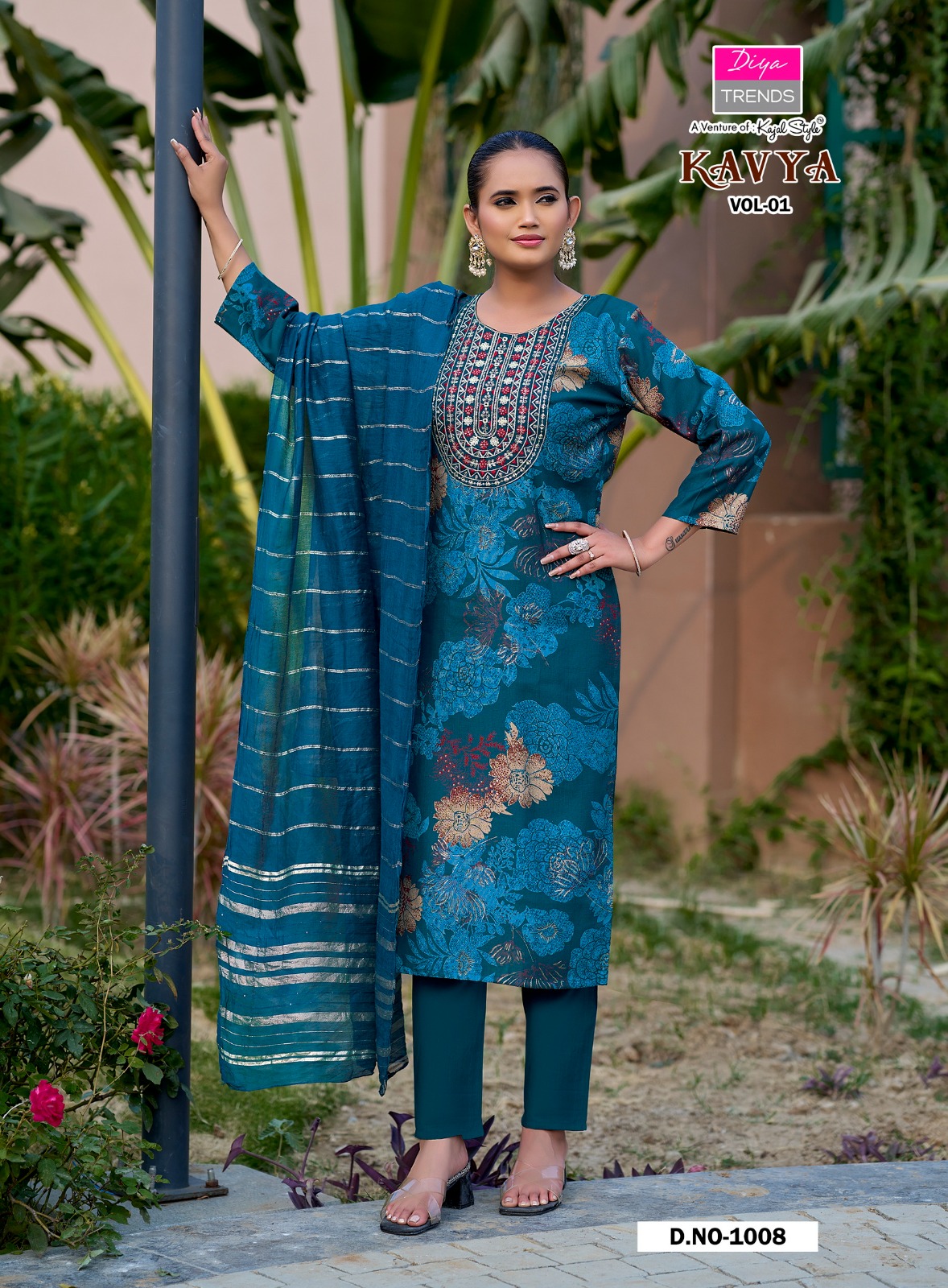 Kavya Vol 1 By Diya Trends Printed Readymade Salwar Suit — Wholesale Kurtis, Diya Trends wholesale from Surat — view 4