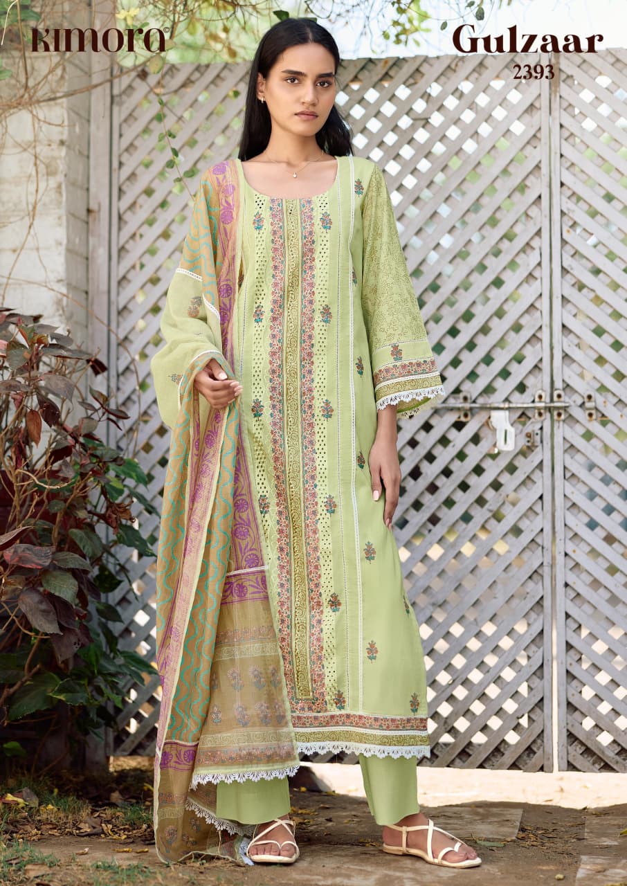 Kimora Gulzaar Vol 87 Cotton Embroidered Salwar Suit — Wholesale Pakistani Suits, Kimora wholesale from Surat — view 5