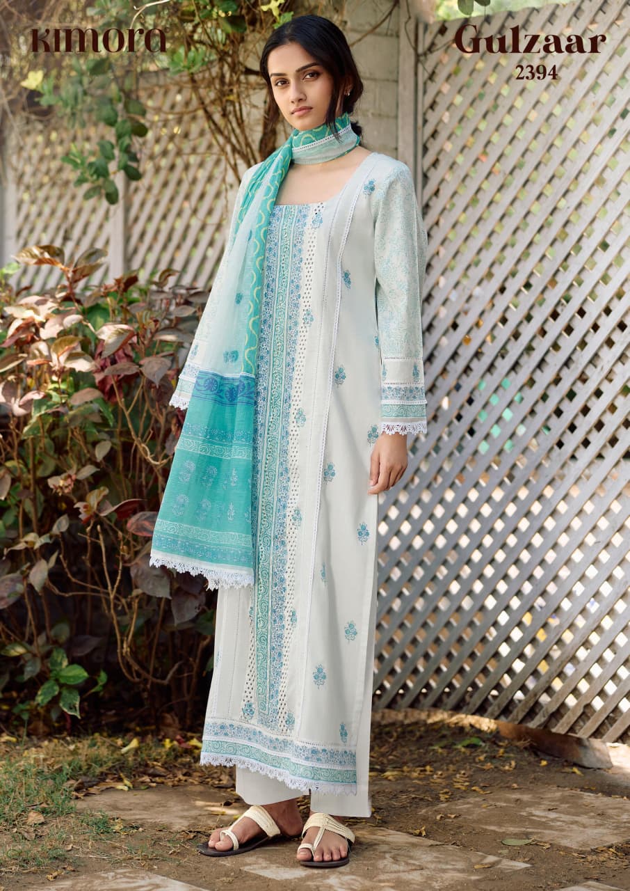 Kimora Gulzaar Vol 87 Cotton Embroidered Salwar Suit — Wholesale Pakistani Suits, Kimora wholesale from Surat — view 3