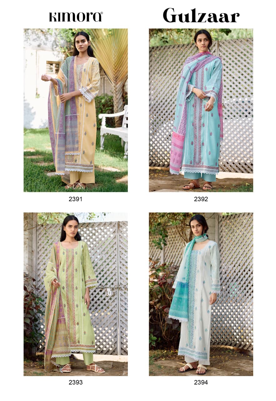 Kimora Gulzaar Vol 87 Cotton Embroidered Salwar Suit — Wholesale Pakistani Suits, Kimora wholesale from Surat — view 2