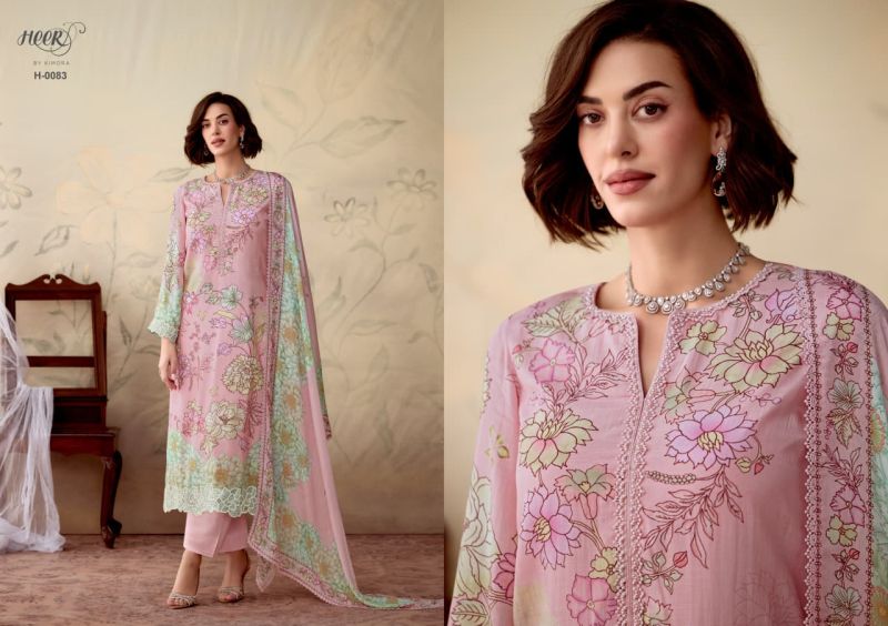 Kimora Heer Whisper Vol 252 Muslin Digital Printed Salwar Suit — Wholesale Salwar Suits, Kimora wholesale from Surat — view 4