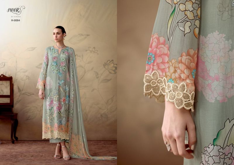 Kimora Heer Whisper Vol 252 Muslin Digital Printed Salwar Suit — Wholesale Salwar Suits, Kimora wholesale from Surat — view 3