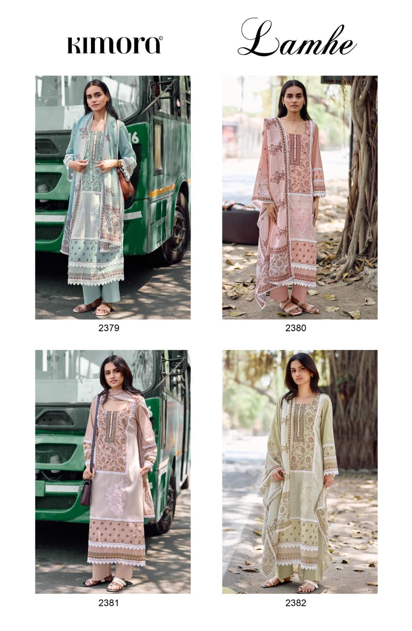 Kimora Lamhe Vol 84 Lawn Cotton Digital Printed Salwar Suit — Wholesale Pakistani Suits, Kimora wholesale from Surat — view 3