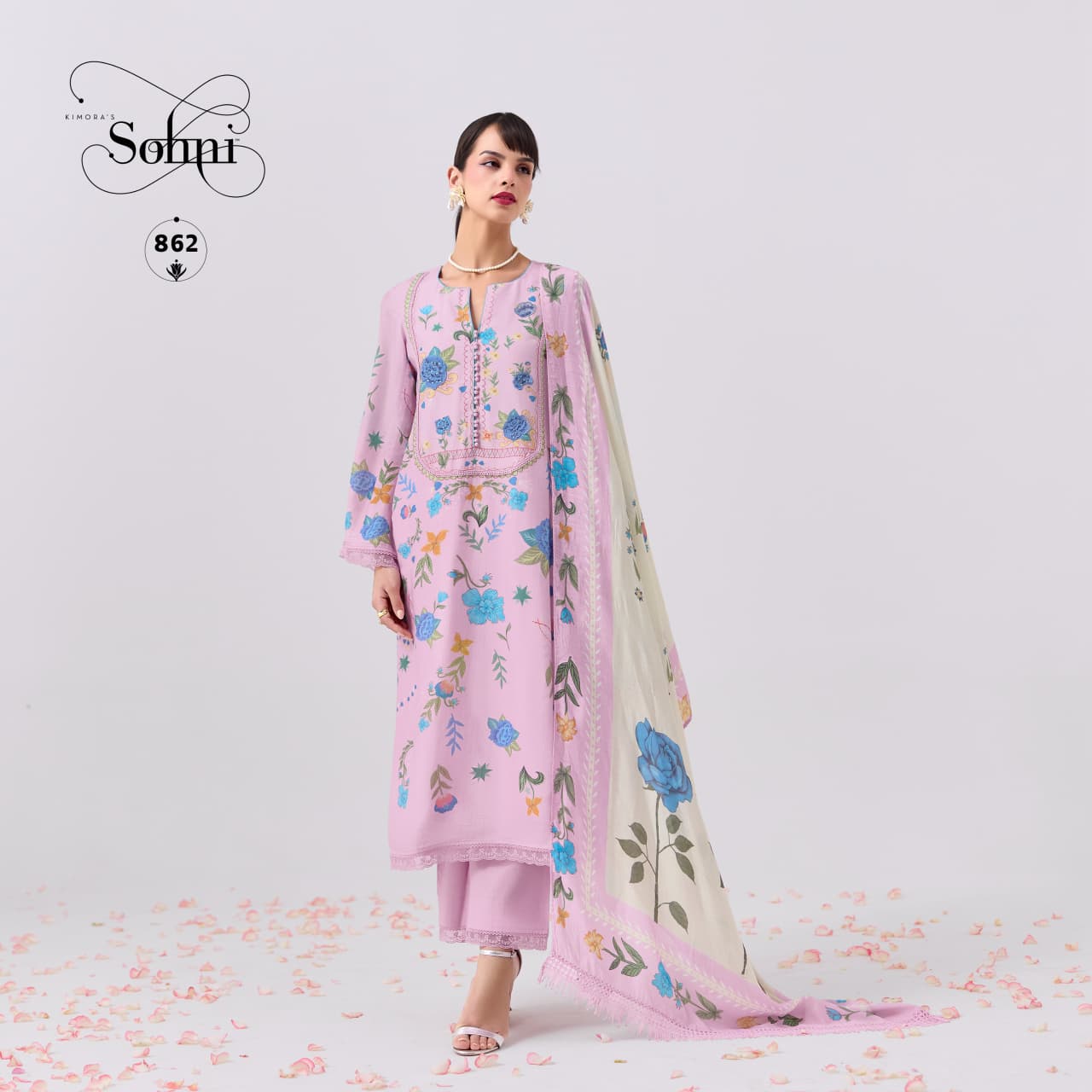 Kimora Sohni Valley Vol 79 Cotton Lawn Digital Printed Salwar Suit — Wholesale Pakistani Suits, Kimora wholesale from Surat — view 3