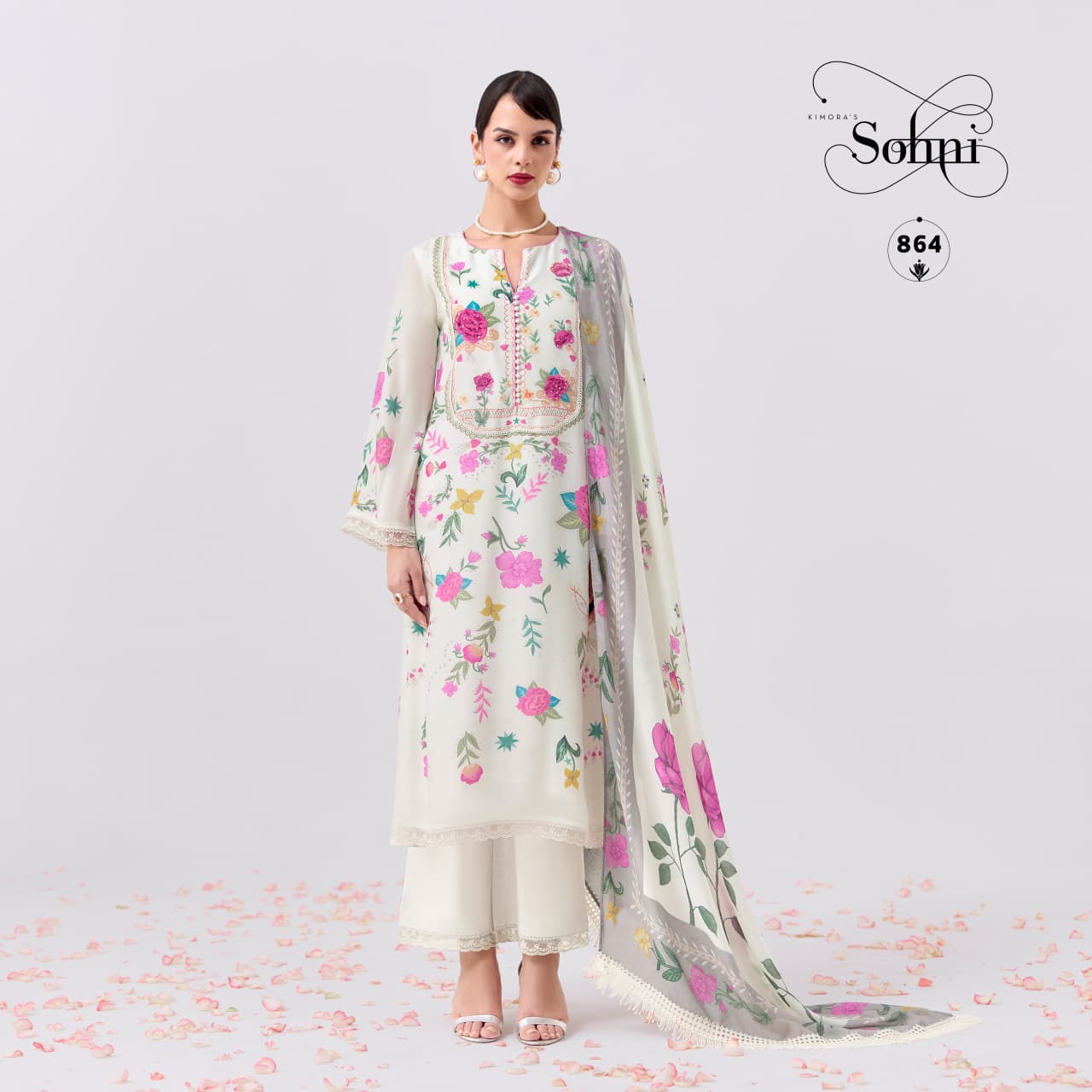 Kimora Sohni Valley Vol 79 Cotton Lawn Digital Printed Salwar Suit — Wholesale Pakistani Suits, Kimora wholesale from Surat — view 2